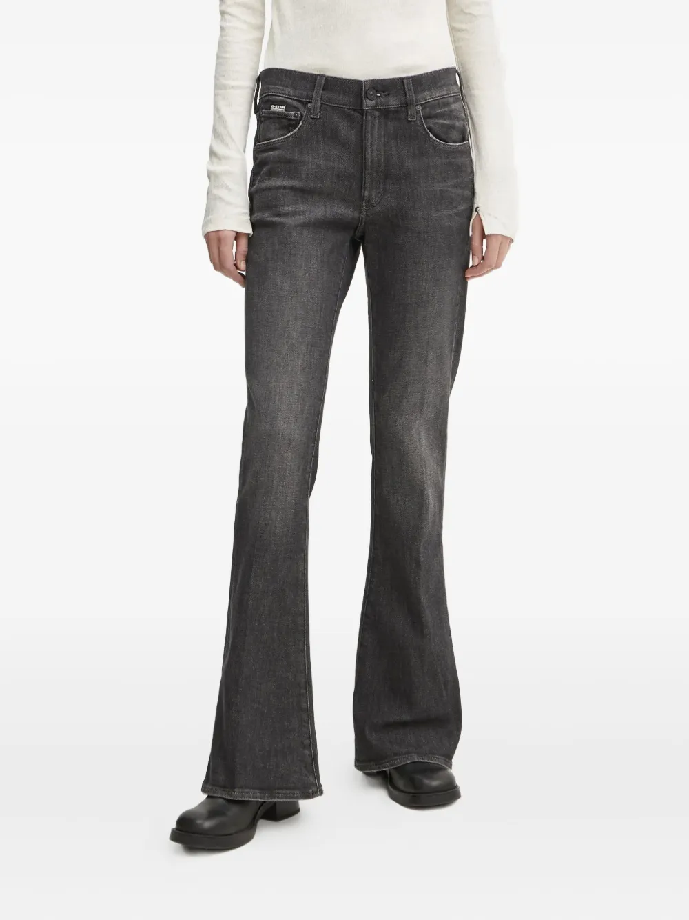 G-star Raw 3301 Flared Jeans In Black