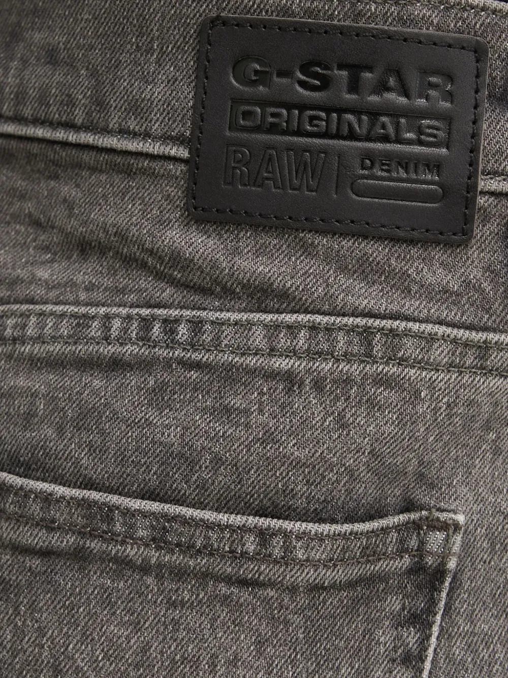 G-star Raw Logo-patch Jeans In Gray