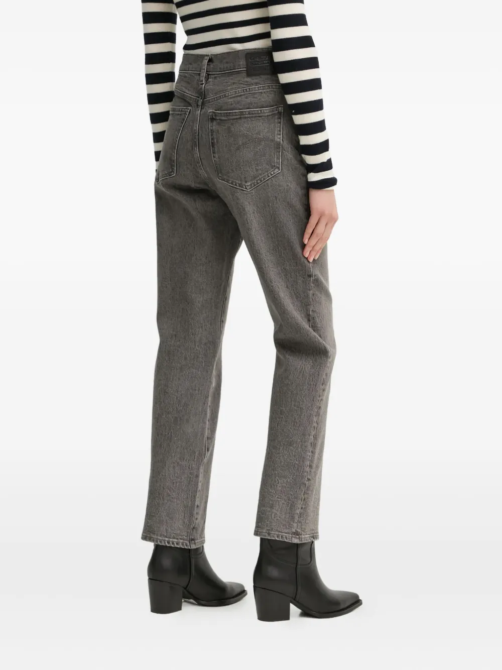 G-star Raw Logo-patch Jeans In Gray