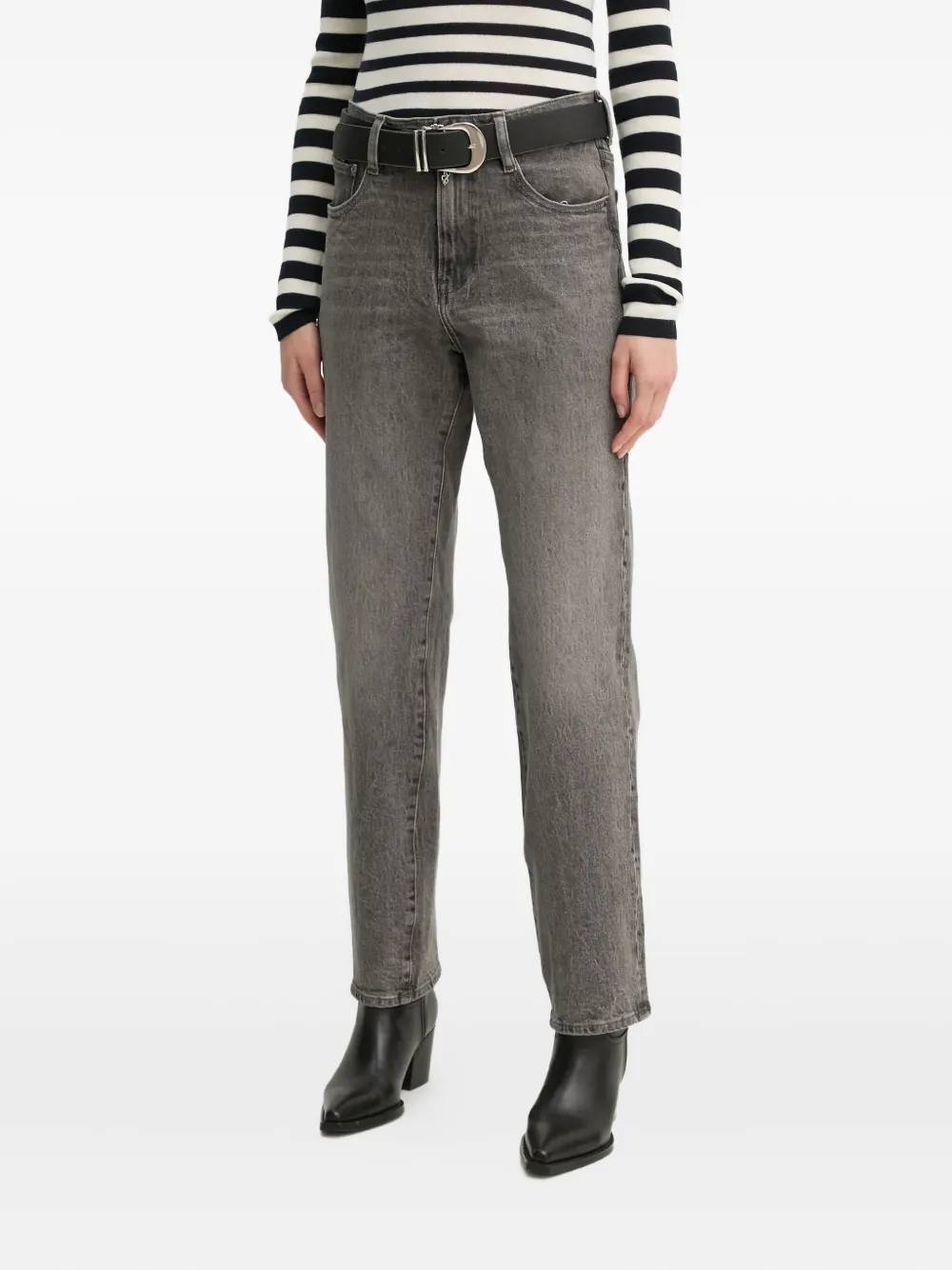 G-star Raw Logo-patch Jeans In Gray