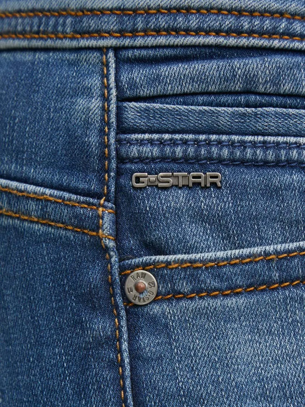 G-star Raw Buttoned Cotton-blend Jeans In Blue