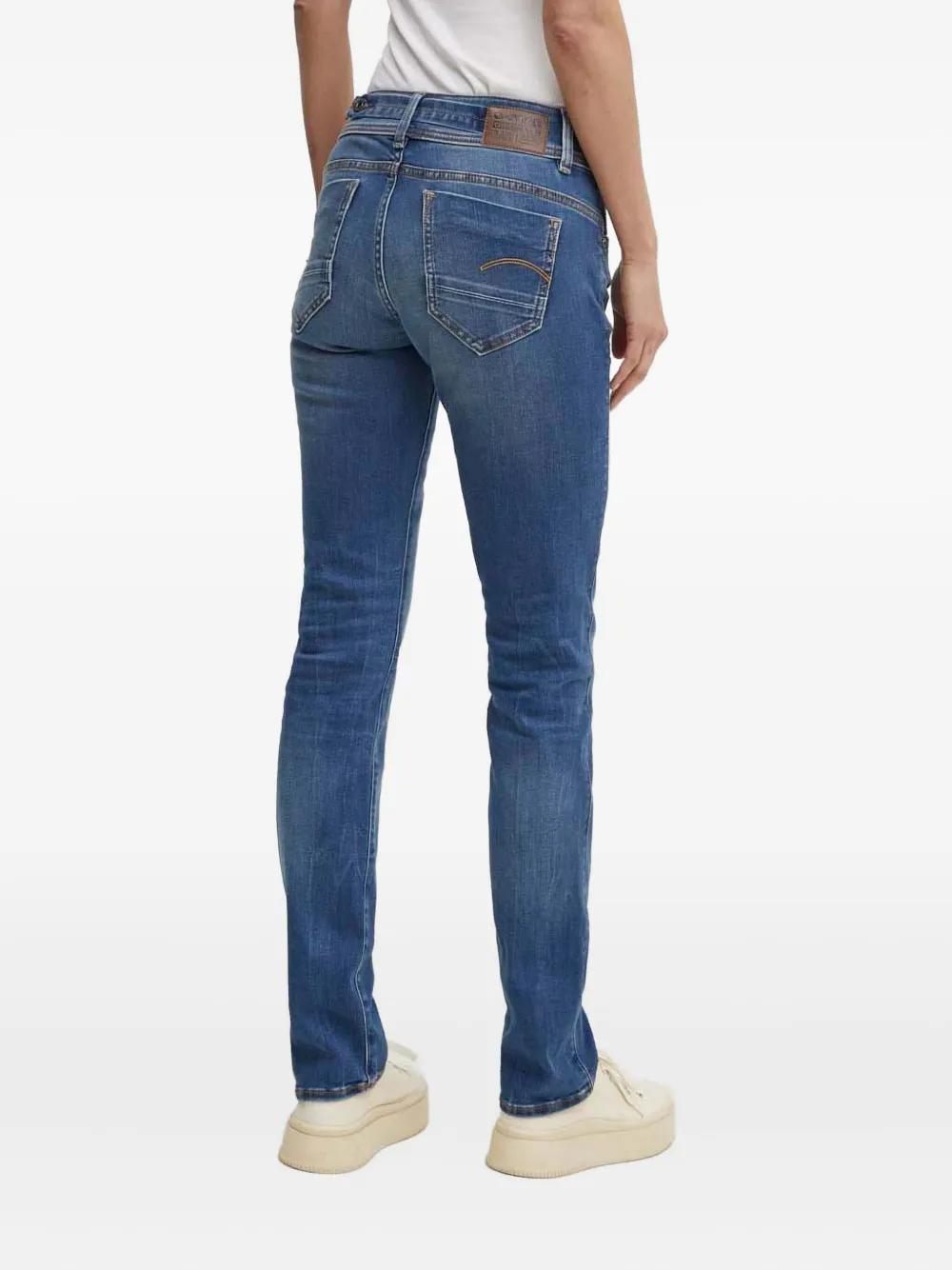 G-star Raw Buttoned Cotton-blend Jeans In Blue