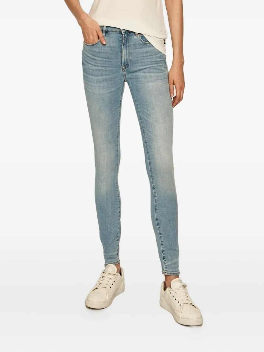 G-Star RAW High waist skinny jeans Blauw
