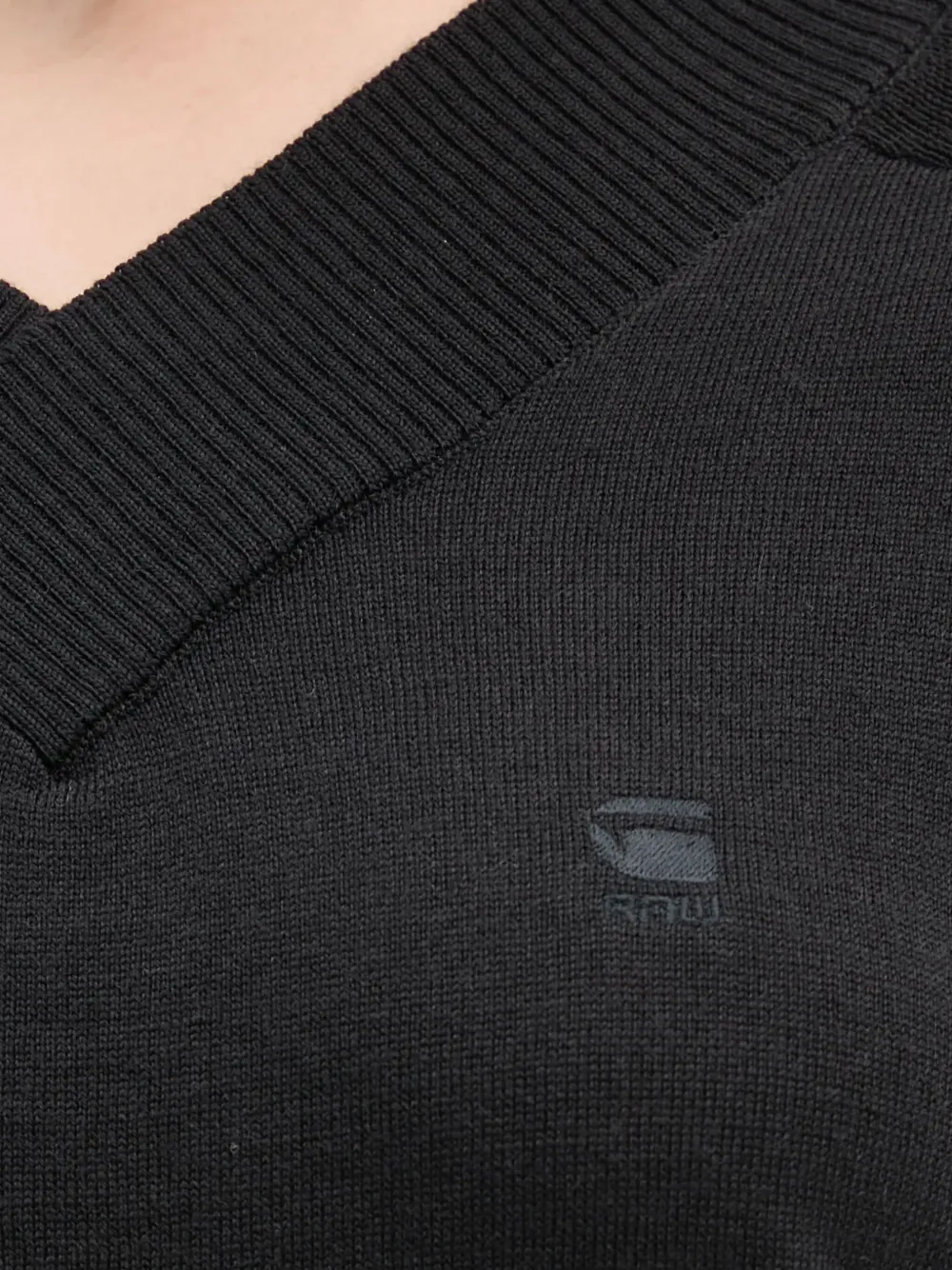 G-star Raw V-neck Sweater In Black