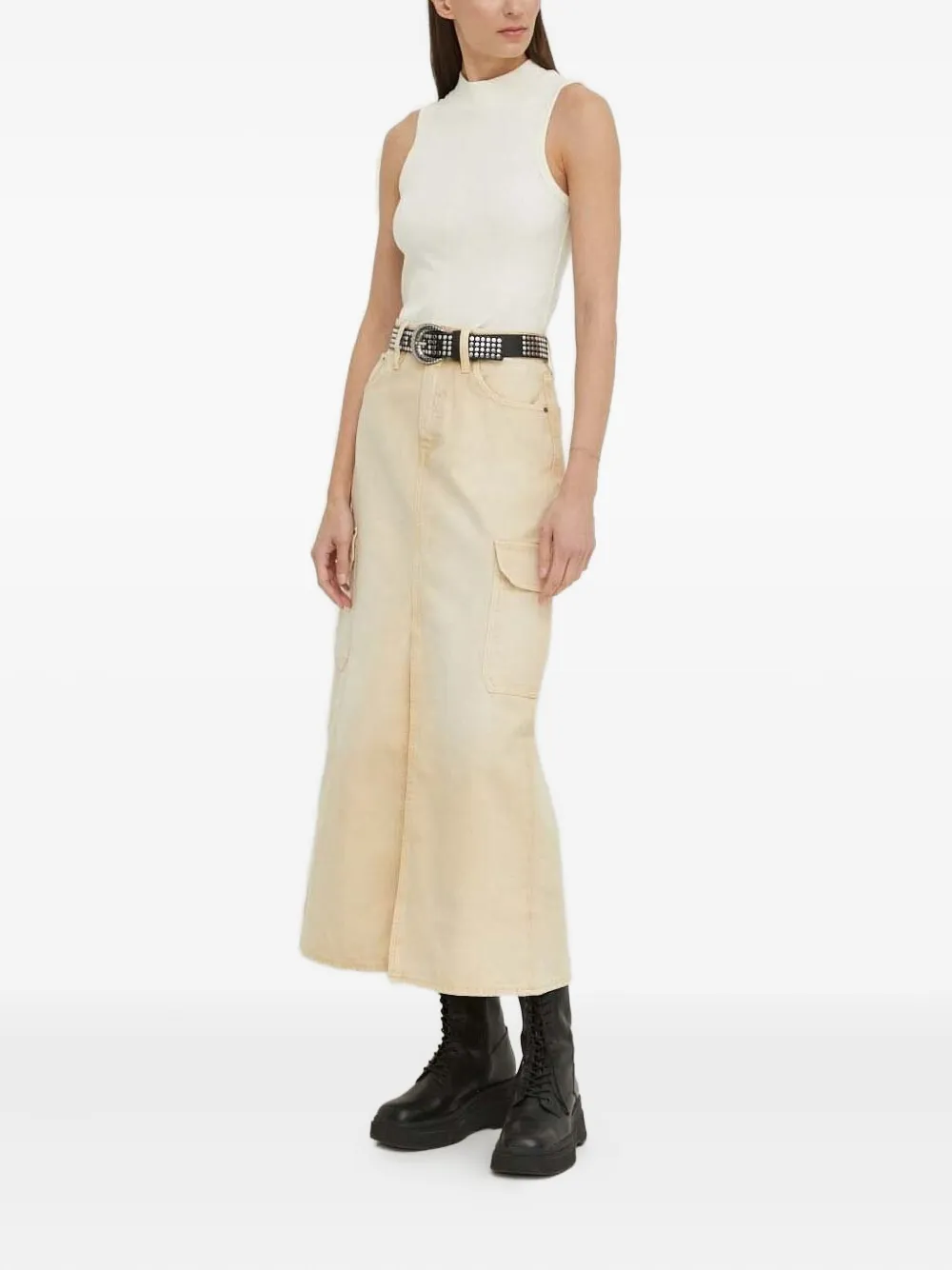 G-Star RAW Spijkerrok met cargo zak - Beige