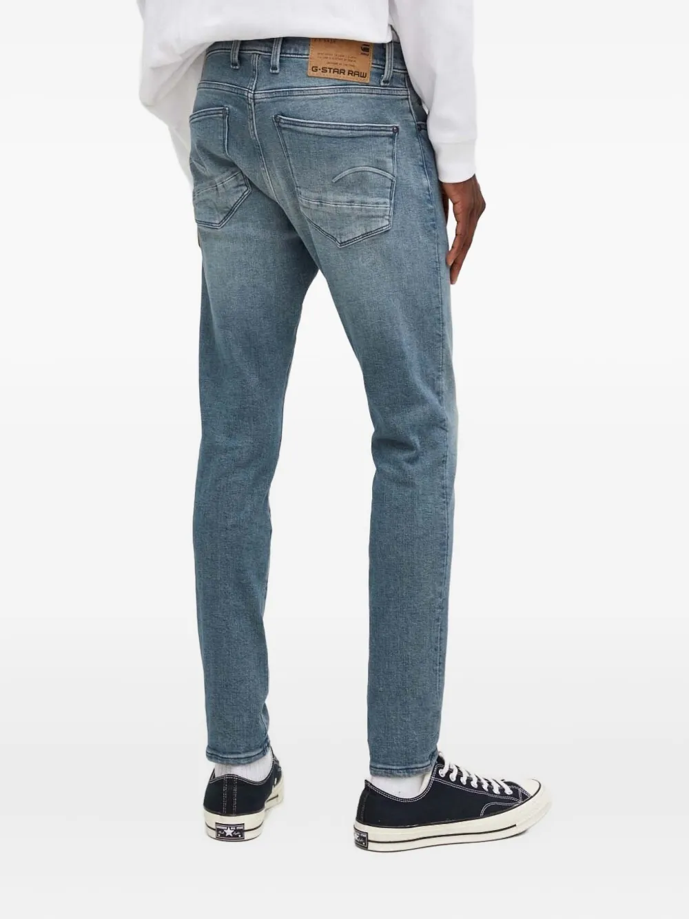 G-Star RAW logo-patch jeans - Blauw