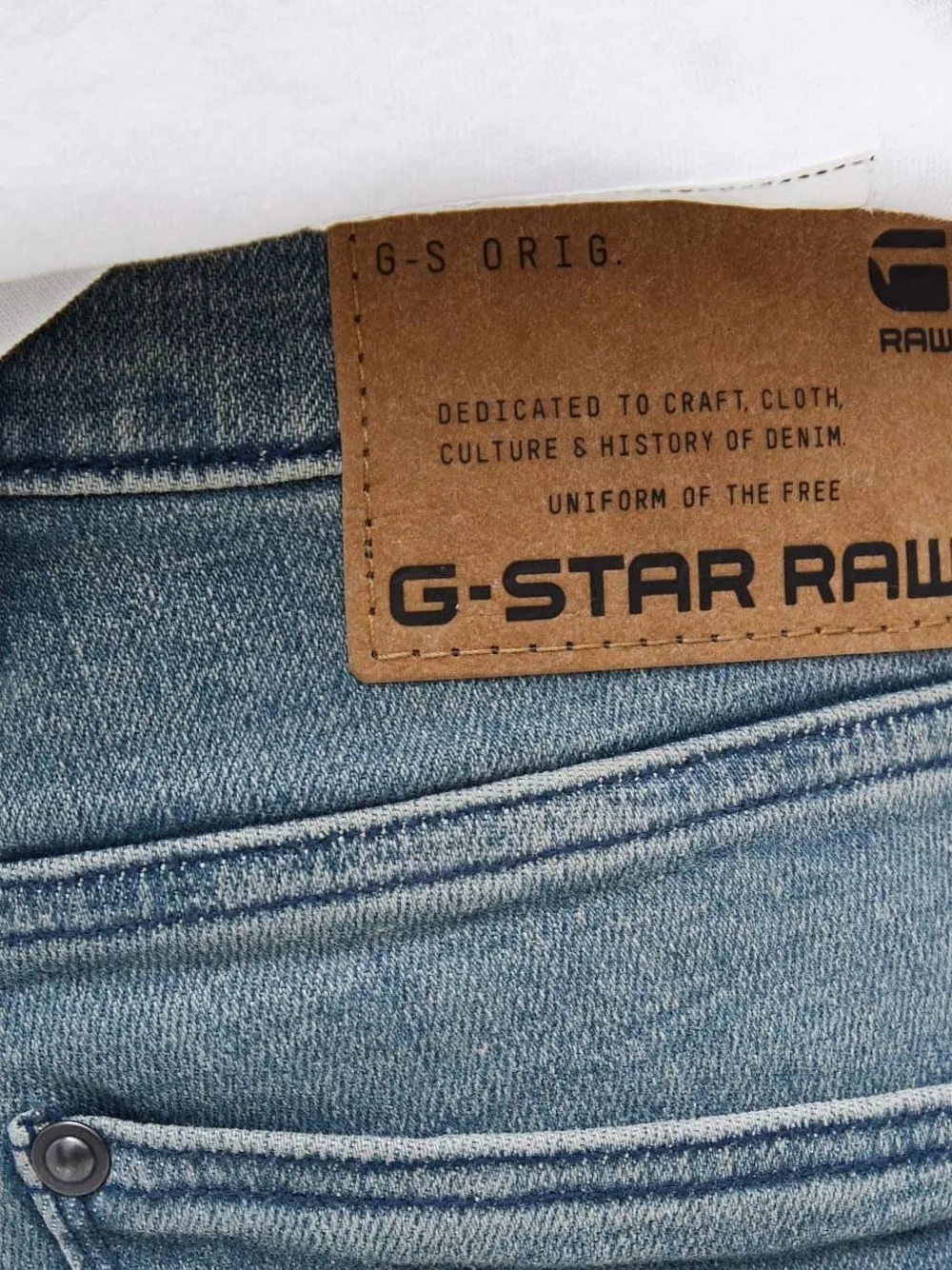 G-Star RAW Jeans met logopatch Blauw