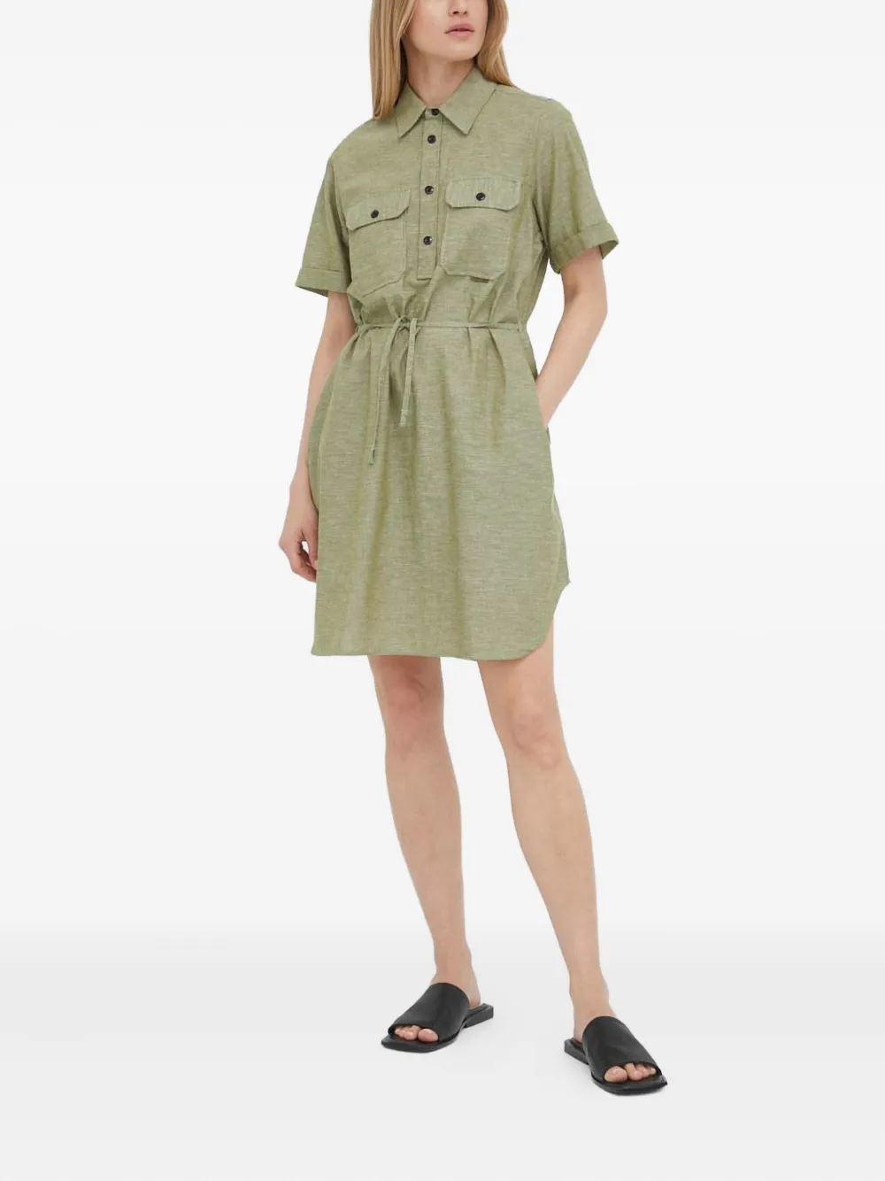 G-Star RAW buttoned-pocket dress - Groen