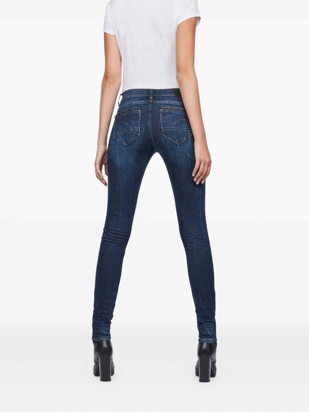 G-Star RAW Skinny jeans met ritszakken - Blauw