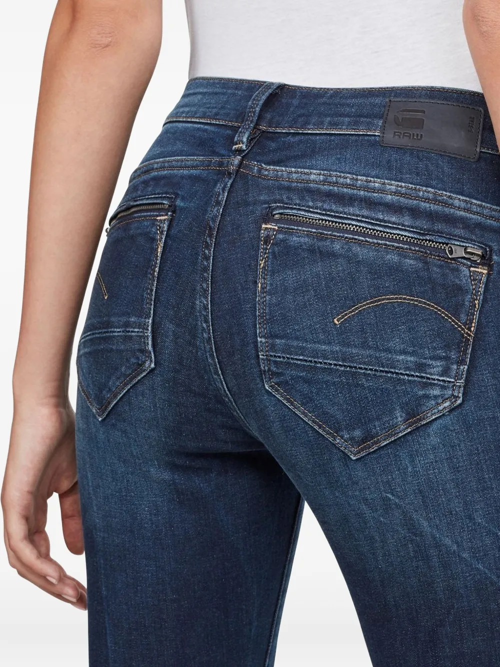 G-Star RAW Skinny jeans met ritszakken Blauw