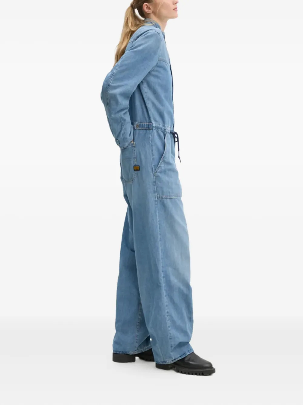 G-star Raw Cocoon Drawstring Jumpsuit In Blue