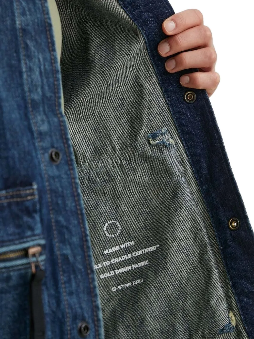 G-Star RAW Denim jack Blauw