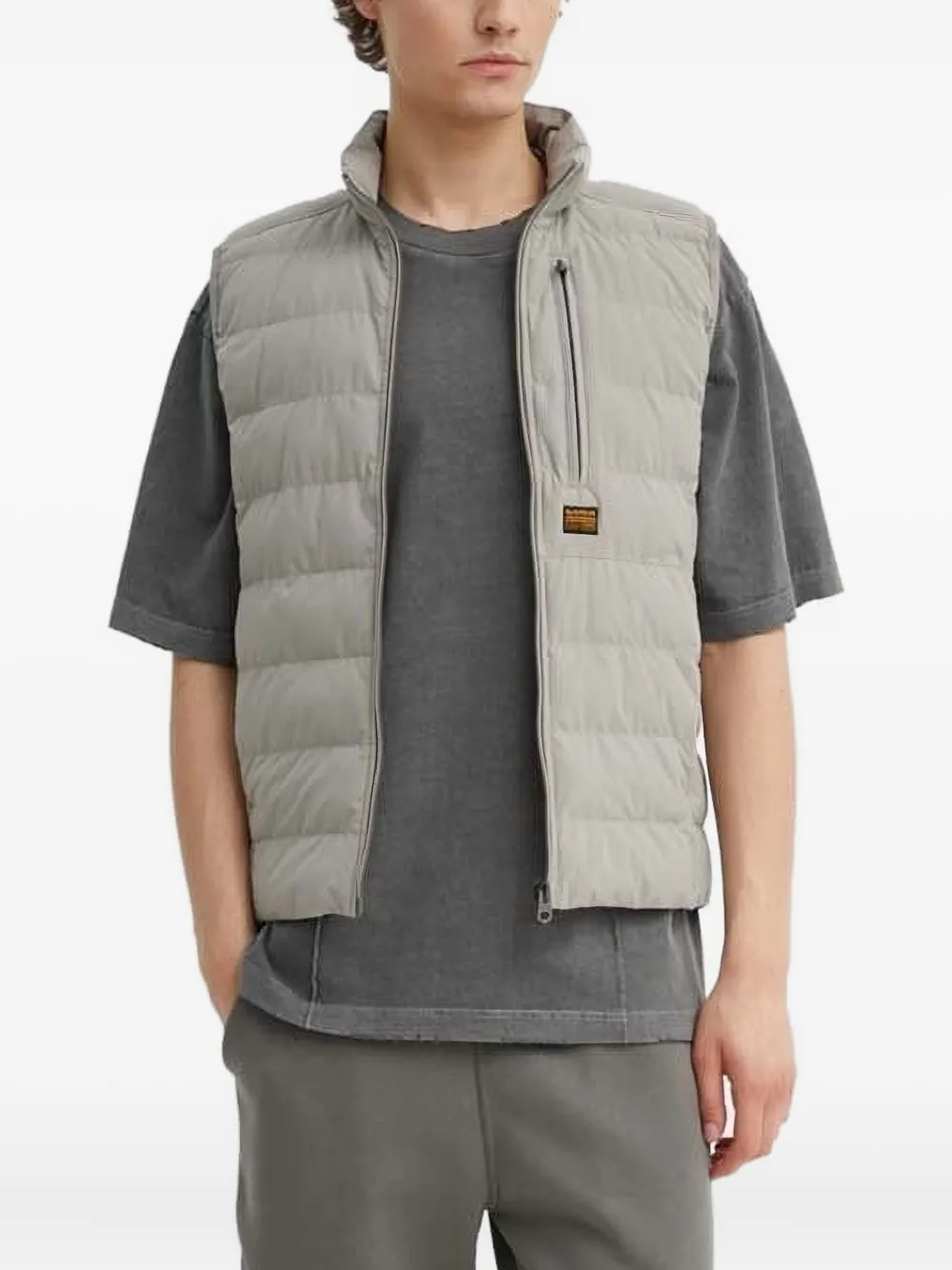 G-Star RAW Bodywarmer met rits Grijs