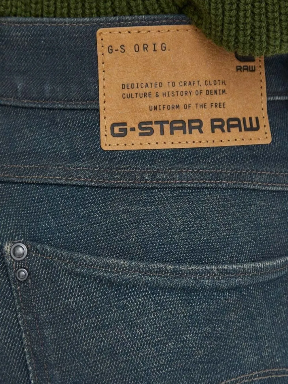 G-Star RAW Skinny jeans met logopatch Blauw