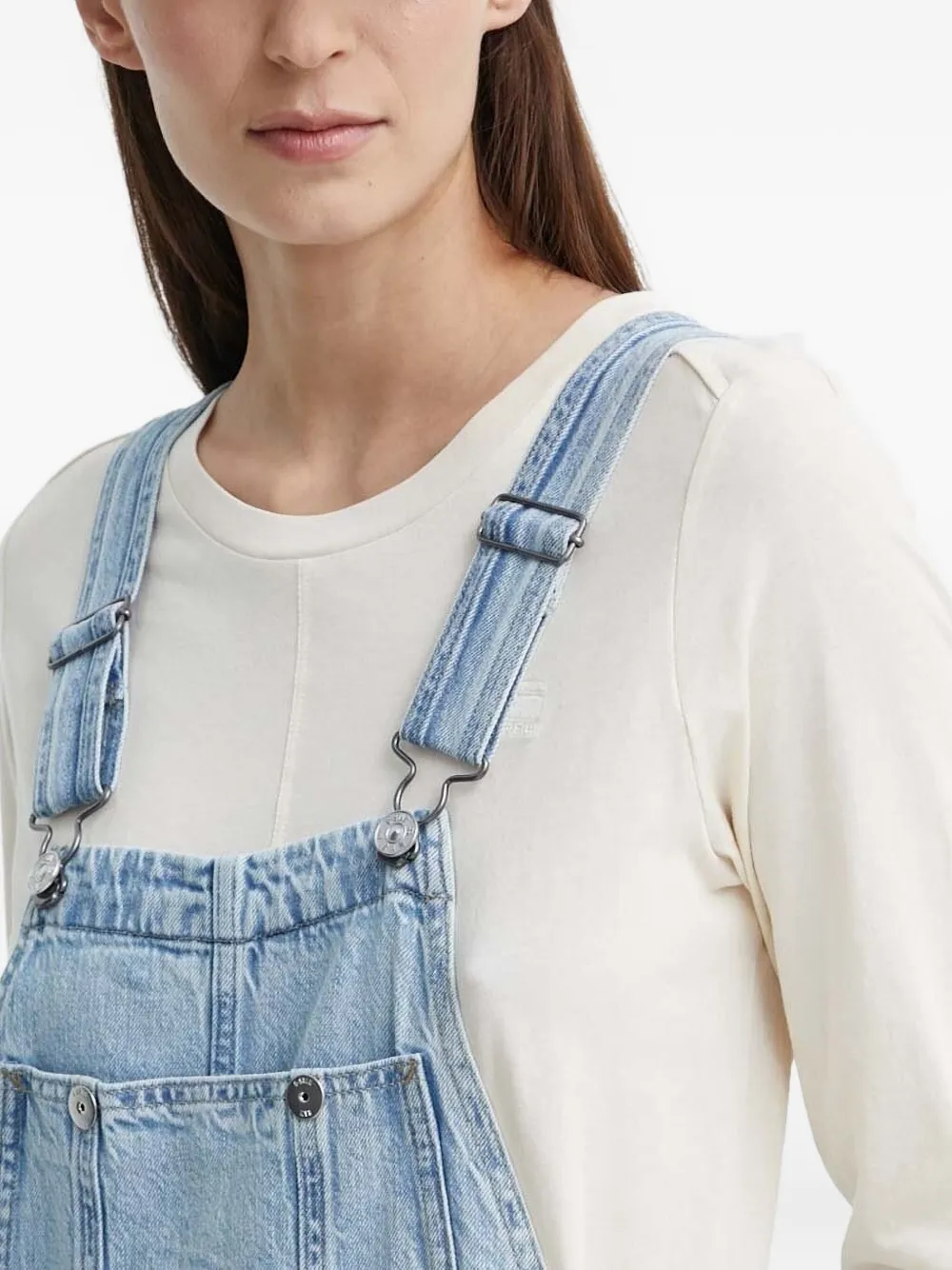 G-star Raw Button-fastening Denim Overalls In Blue