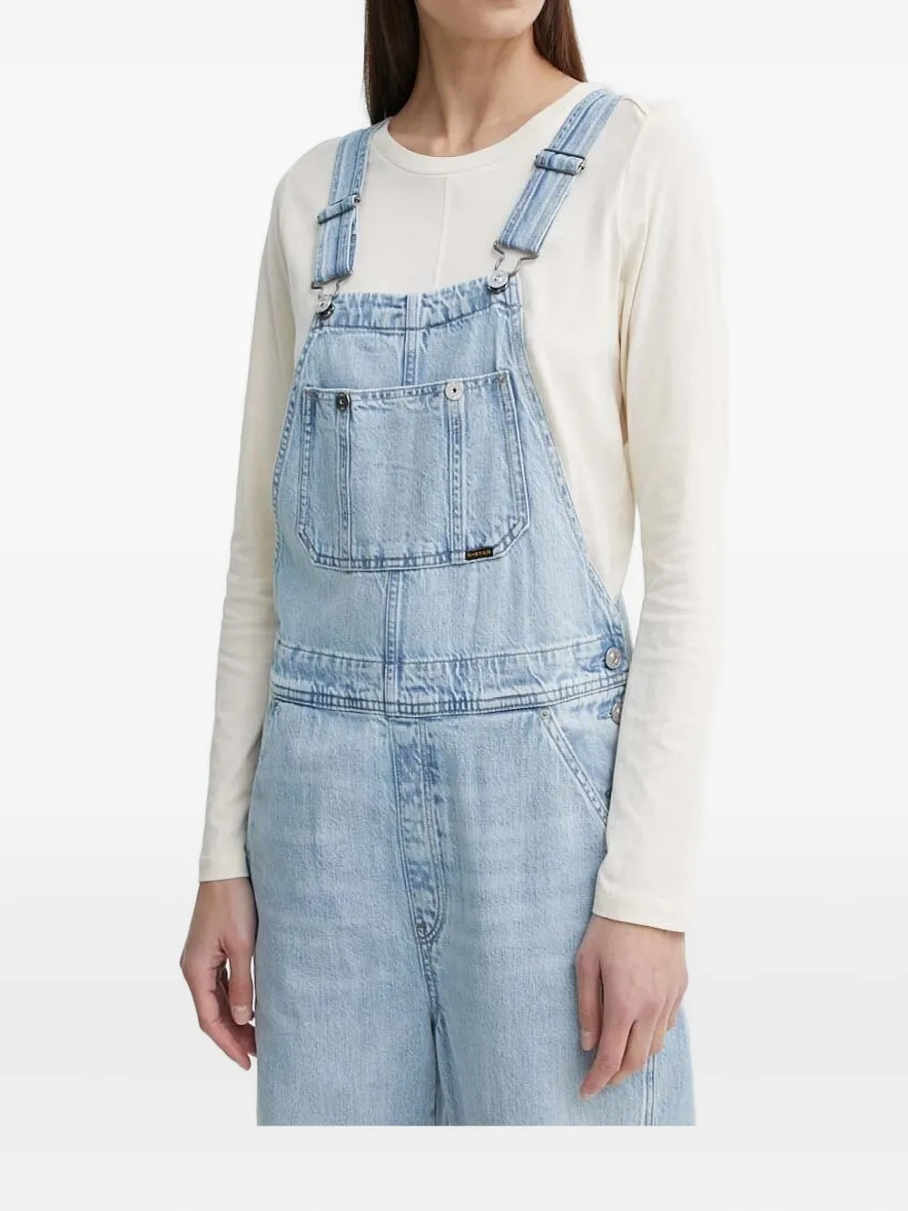 G-star Raw Button-fastening Denim Overalls In Blue