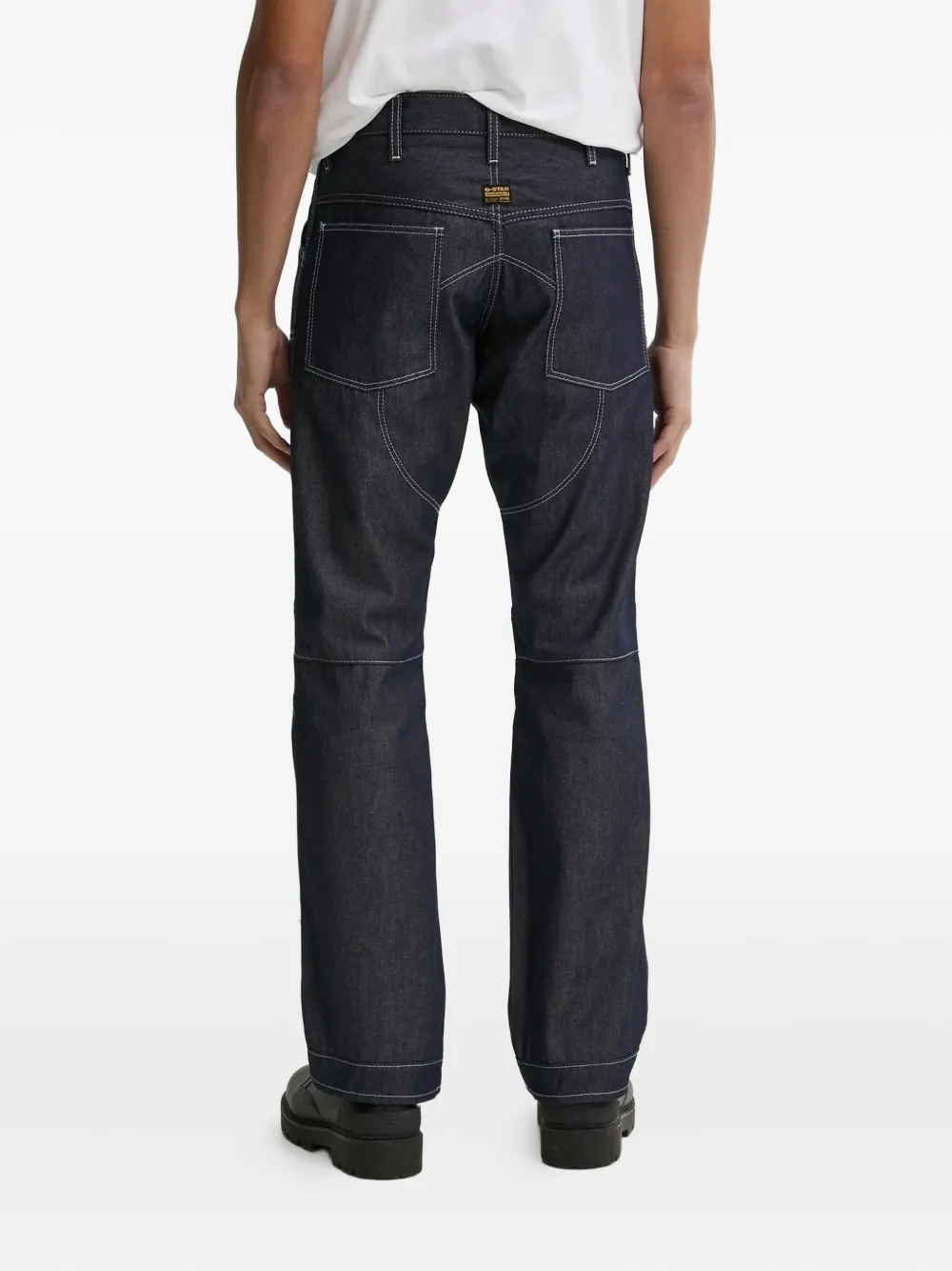 G-Star RAW Jeans met contrasterende stiksels en vlakken - Blauw