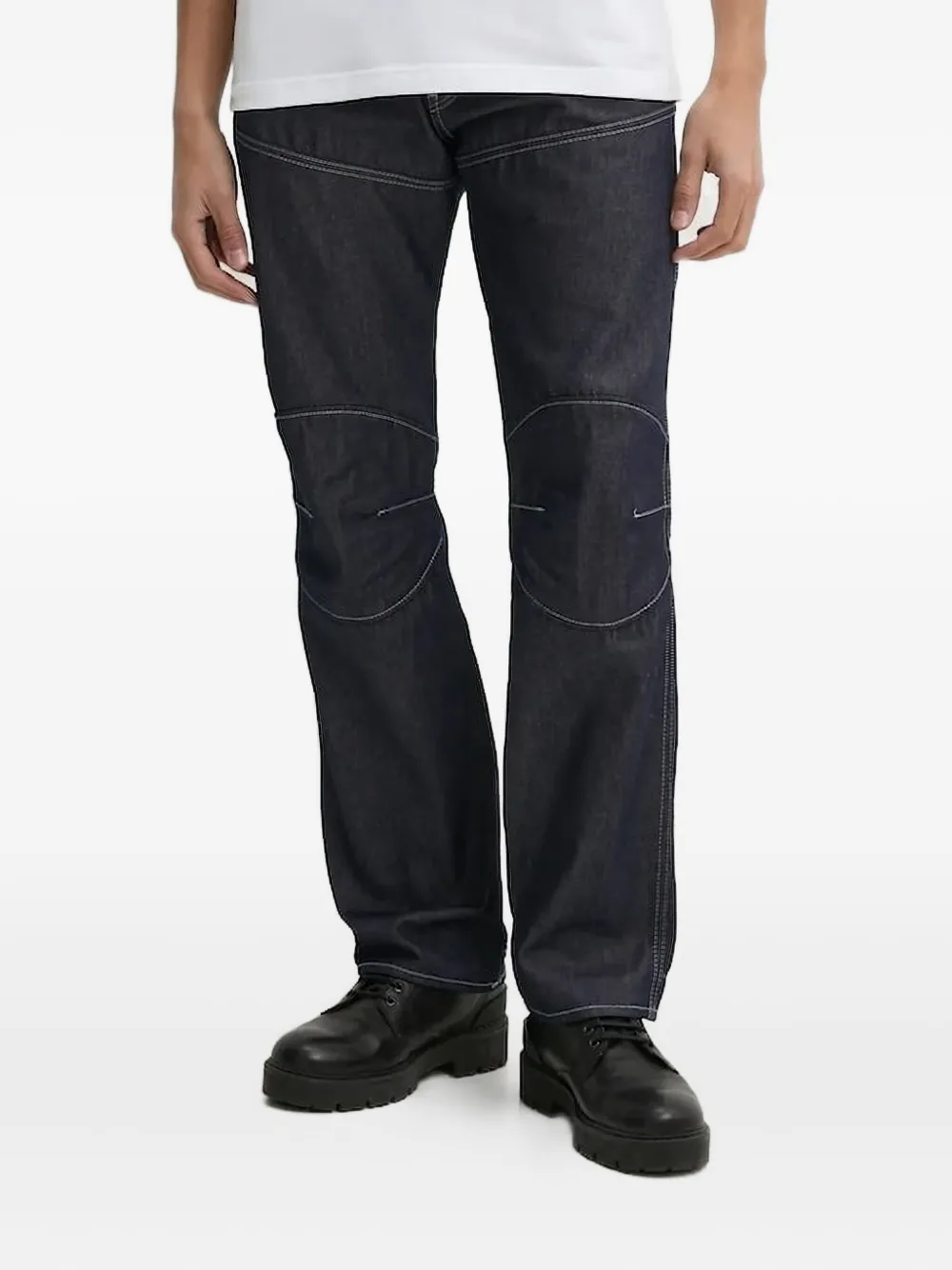 G-Star RAW Jeans met contrasterende stiksels en vlakken Blauw