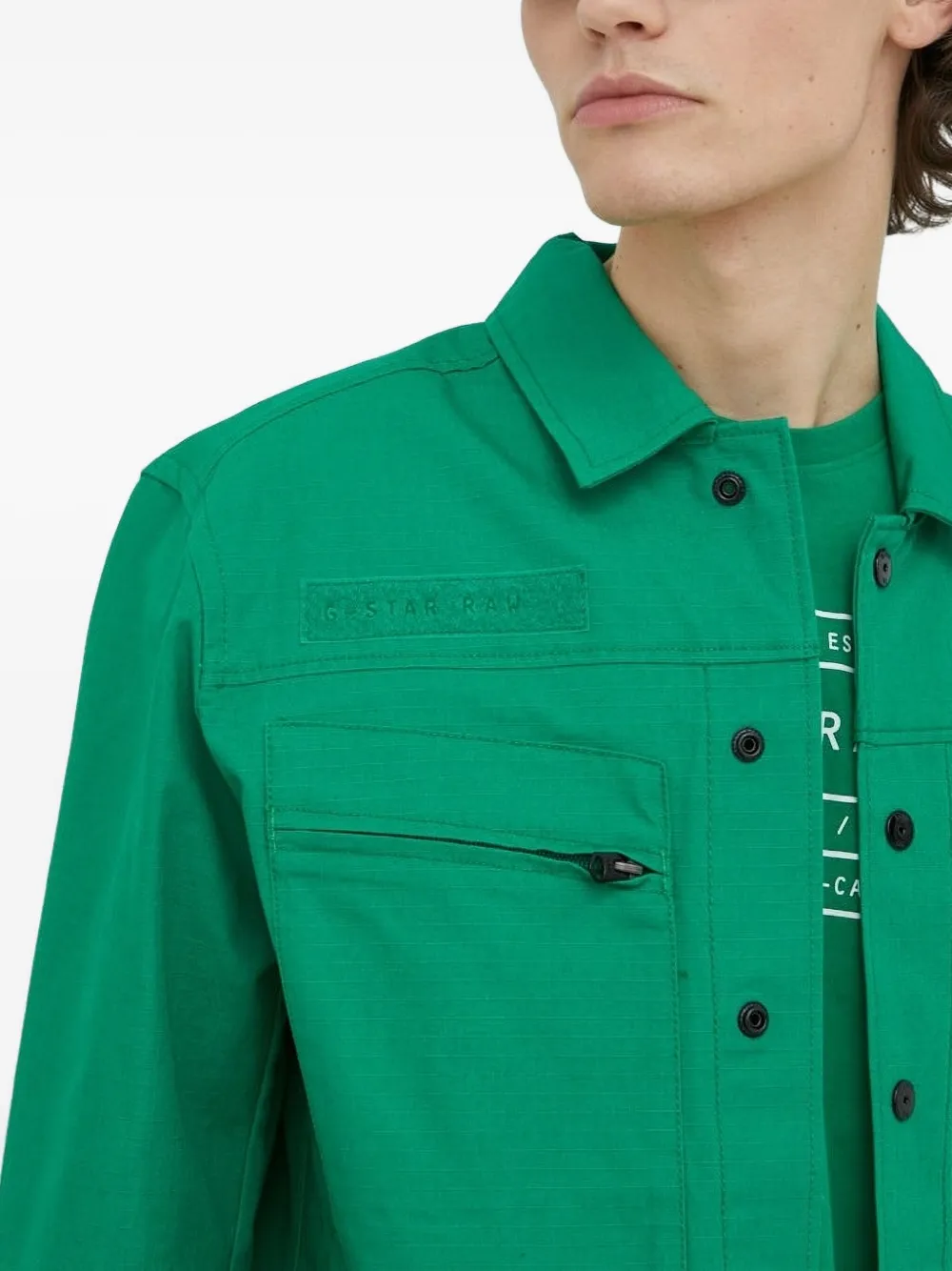 G-Star RAW Shirtjack met logopatch Groen
