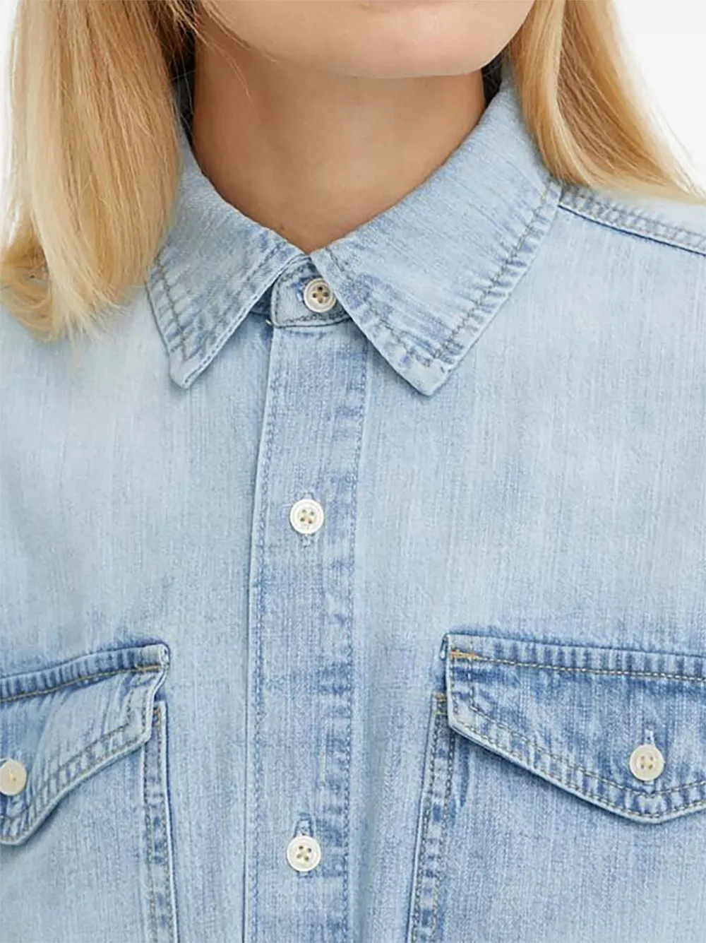 G-Star RAW Mini-blousejurk met trekkoord Blauw