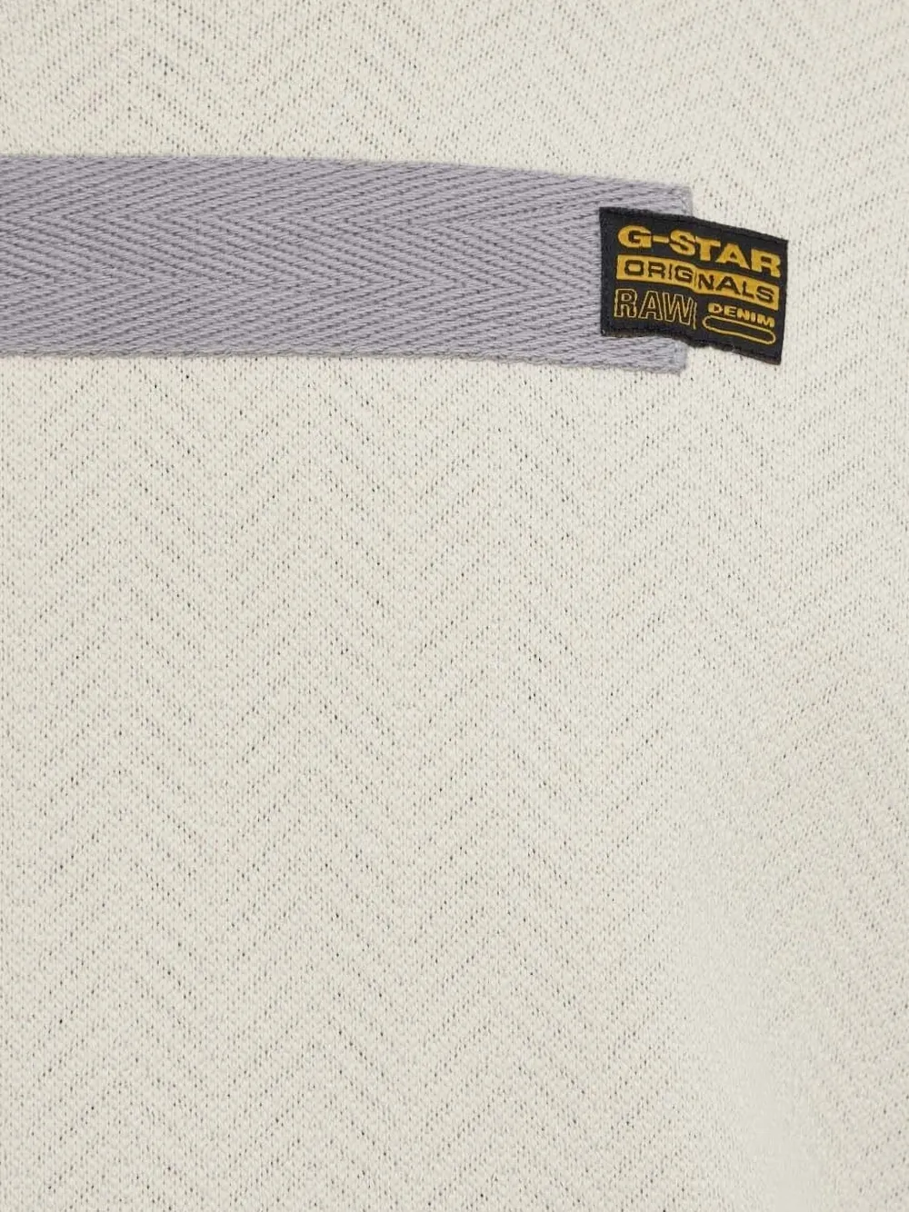 G-star Raw Herringbone-pattern Hooded Sweater In Neutral