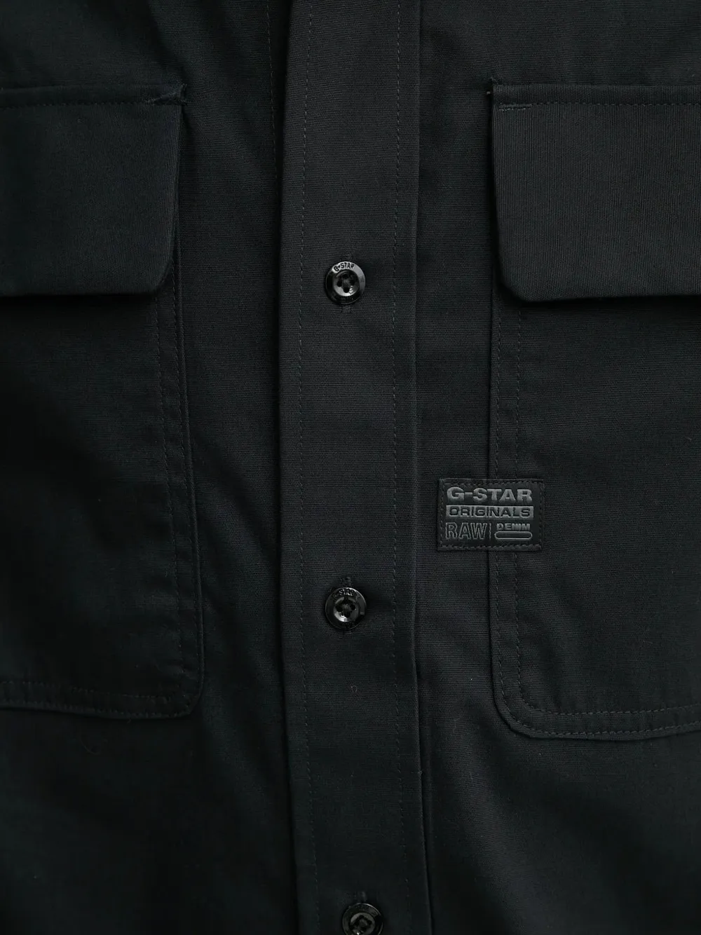 G-Star RAW Overhemd met dubbele zak Zwart