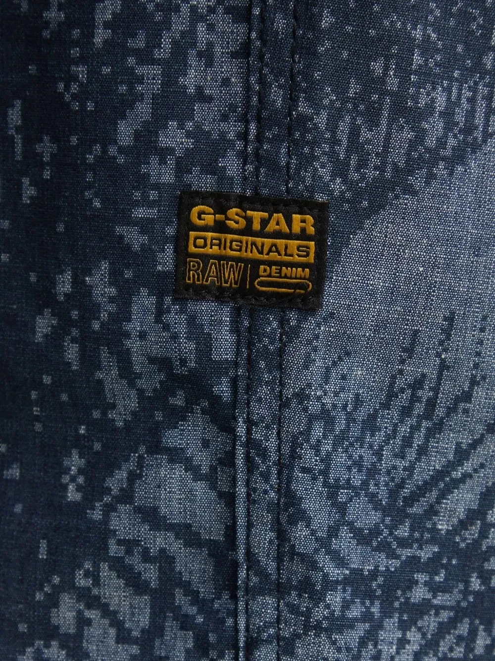G-Star RAW Overhemd met abstracte print Blauw
