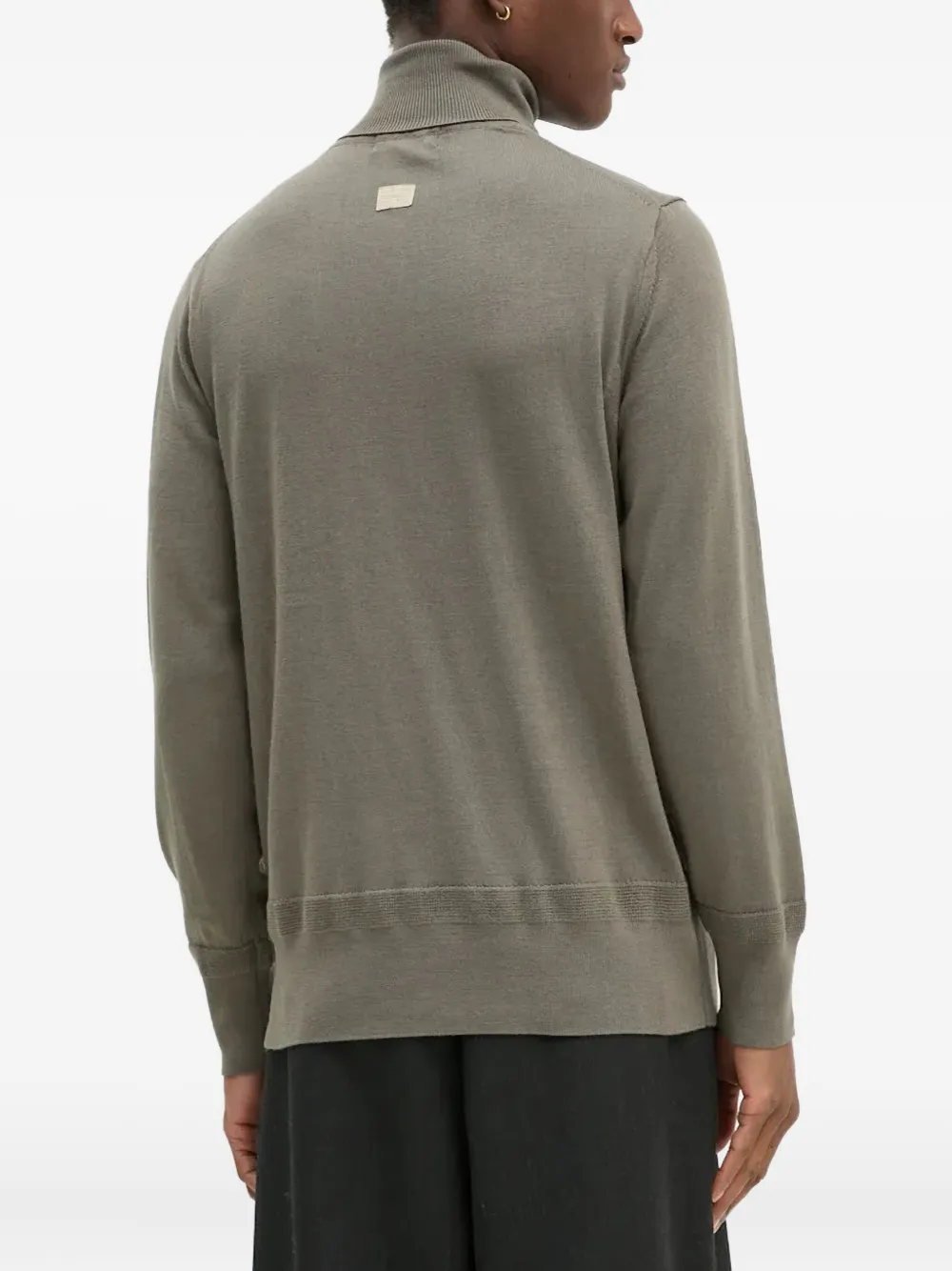 G-star Raw Roll-neck Logo-detail Sweater In Green