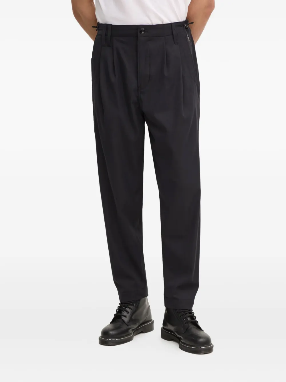 G-Star RAW フロントプリーツ パンツ - ブラック G-Star RAW フロントプリーツ パンツ - ブラック