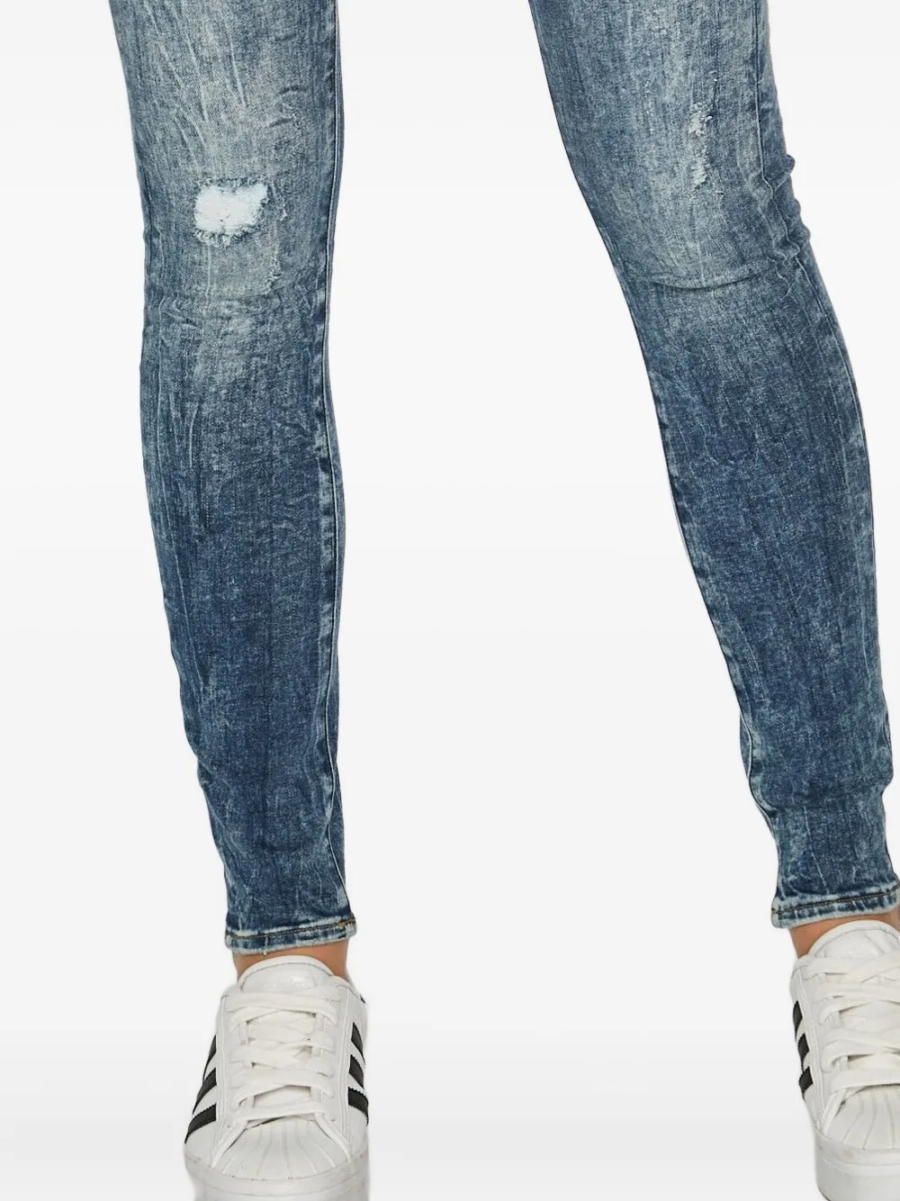 G-star Raw Acid-wash Skinny Jeans In Blue