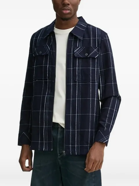 G-Star RAW checked zip-up shirt