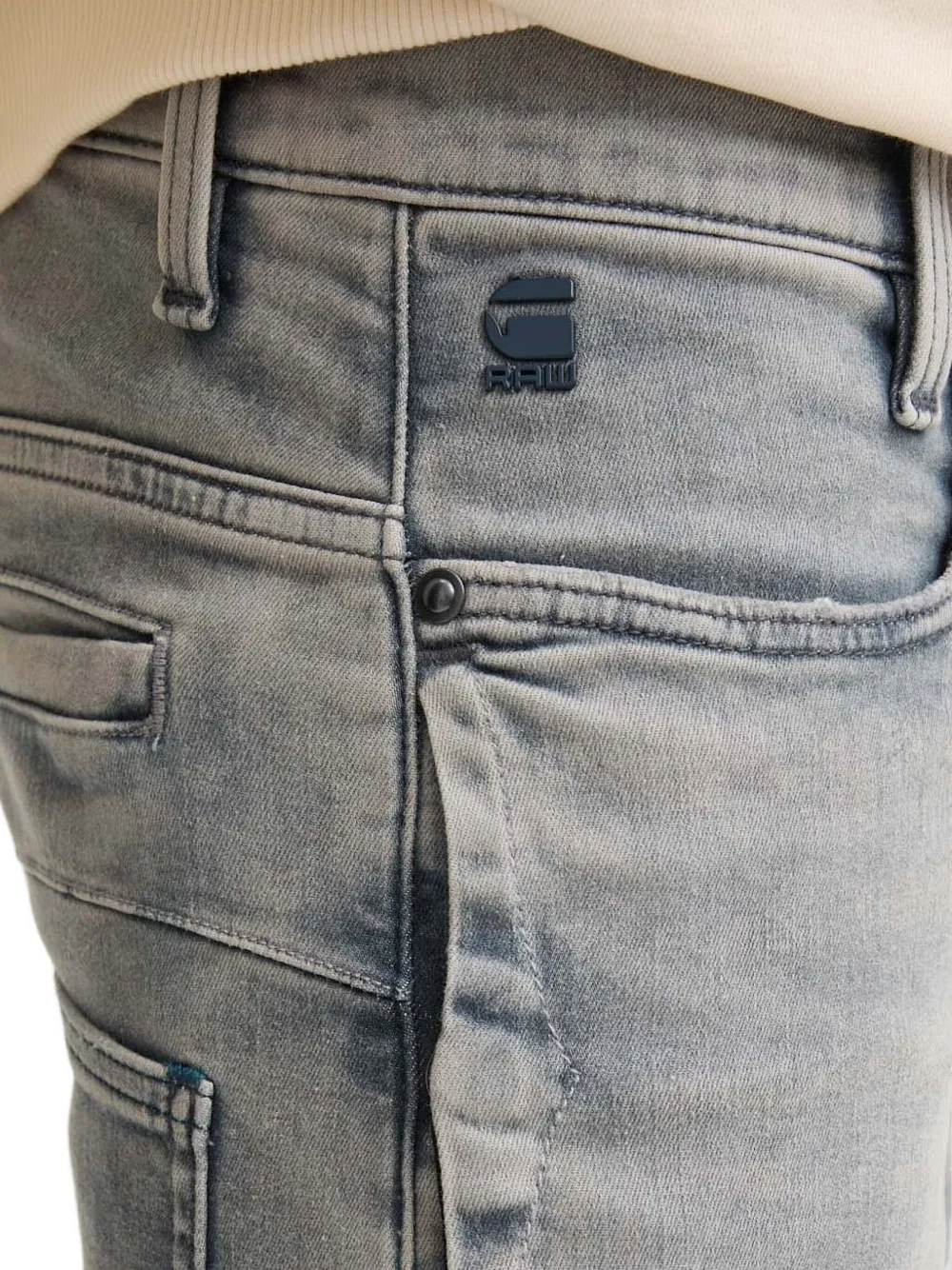 G-Star RAW Slim-fit jeans met hardware-detail Grijs