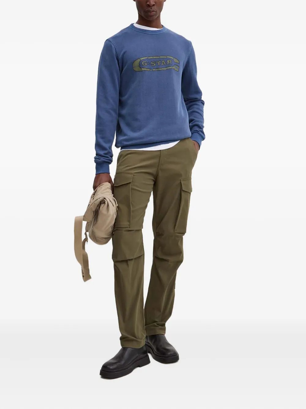 G-Star RAW logo crew-neck sweatshirt - Blauw