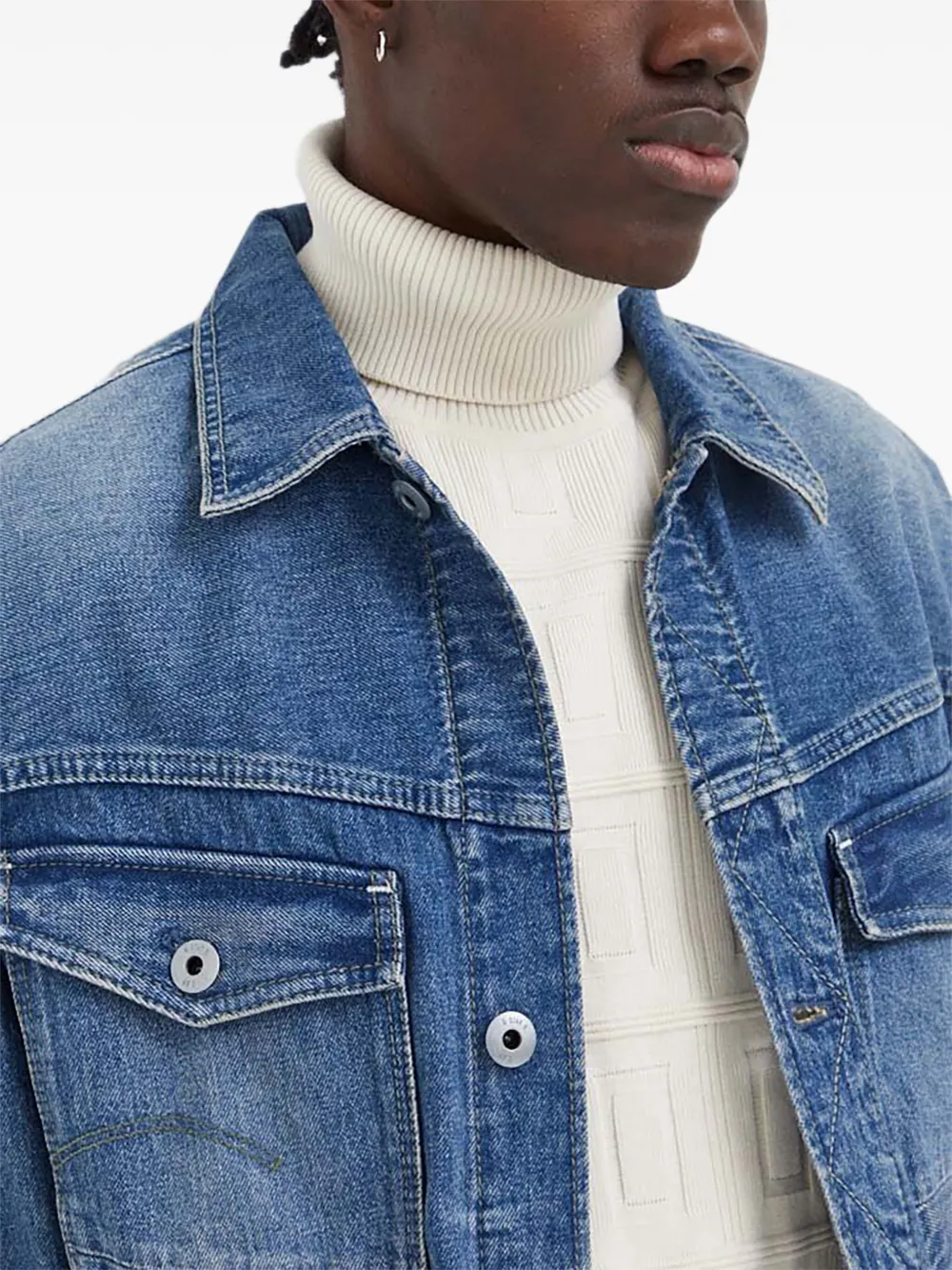 G-Star RAW Denim jack Blauw