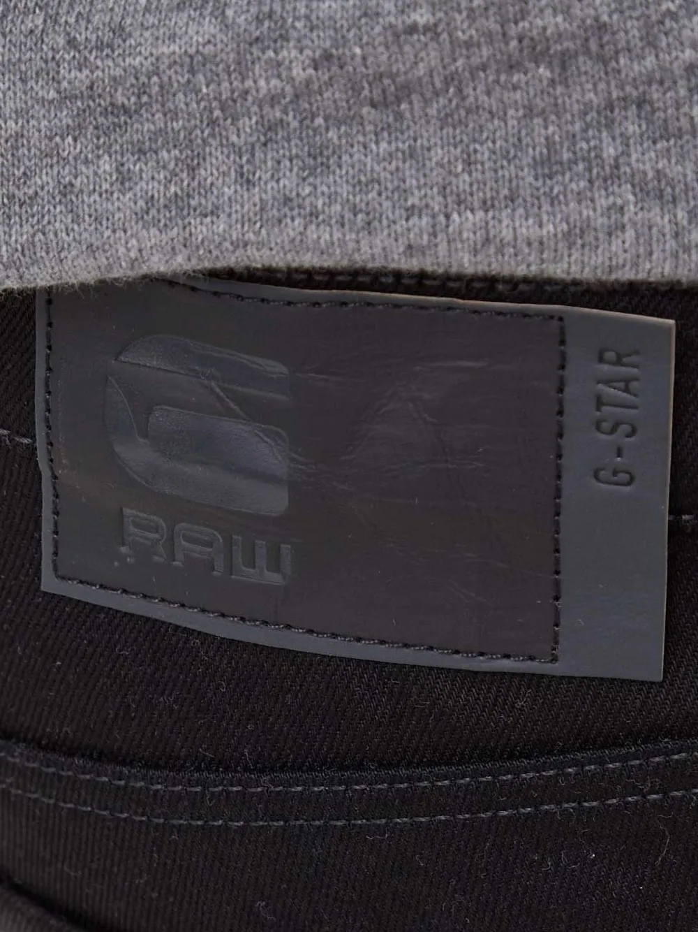 G-Star RAW Jeans met leren patch Zwart