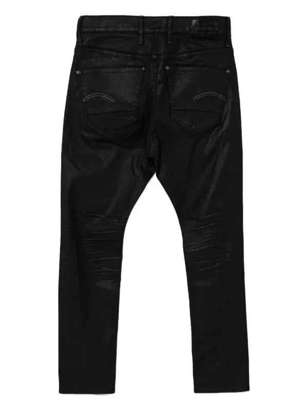 G-Star RAW Revend waxed-coated Jeans Black FARFETCH UK