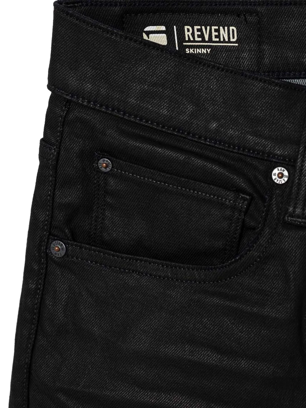 G-star Raw Waxed-coated Skinny Jeans In Black