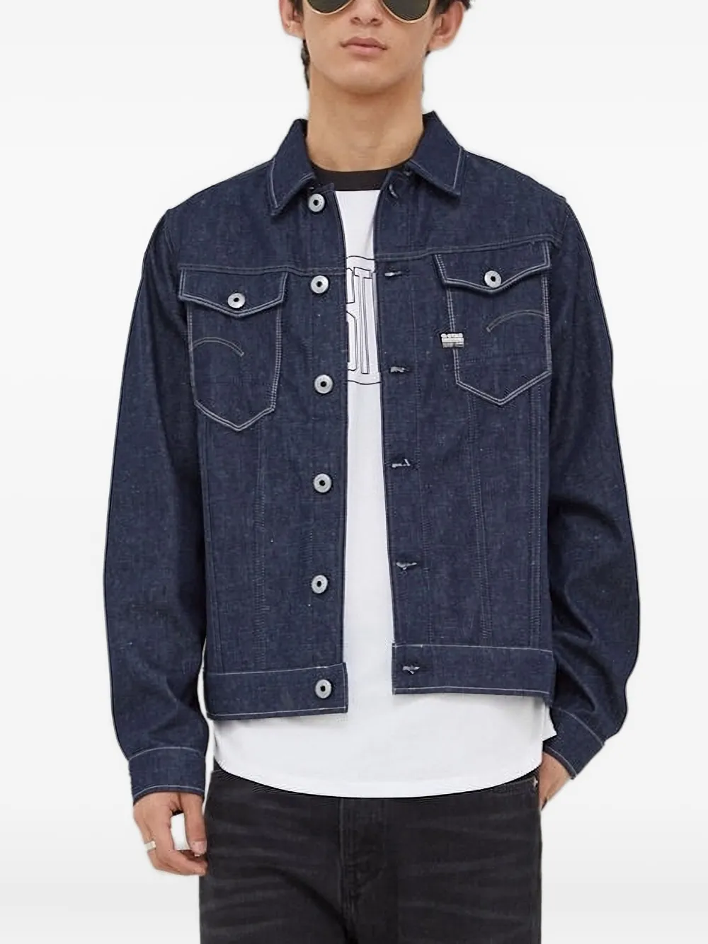 G-Star RAW Denim jack Blauw