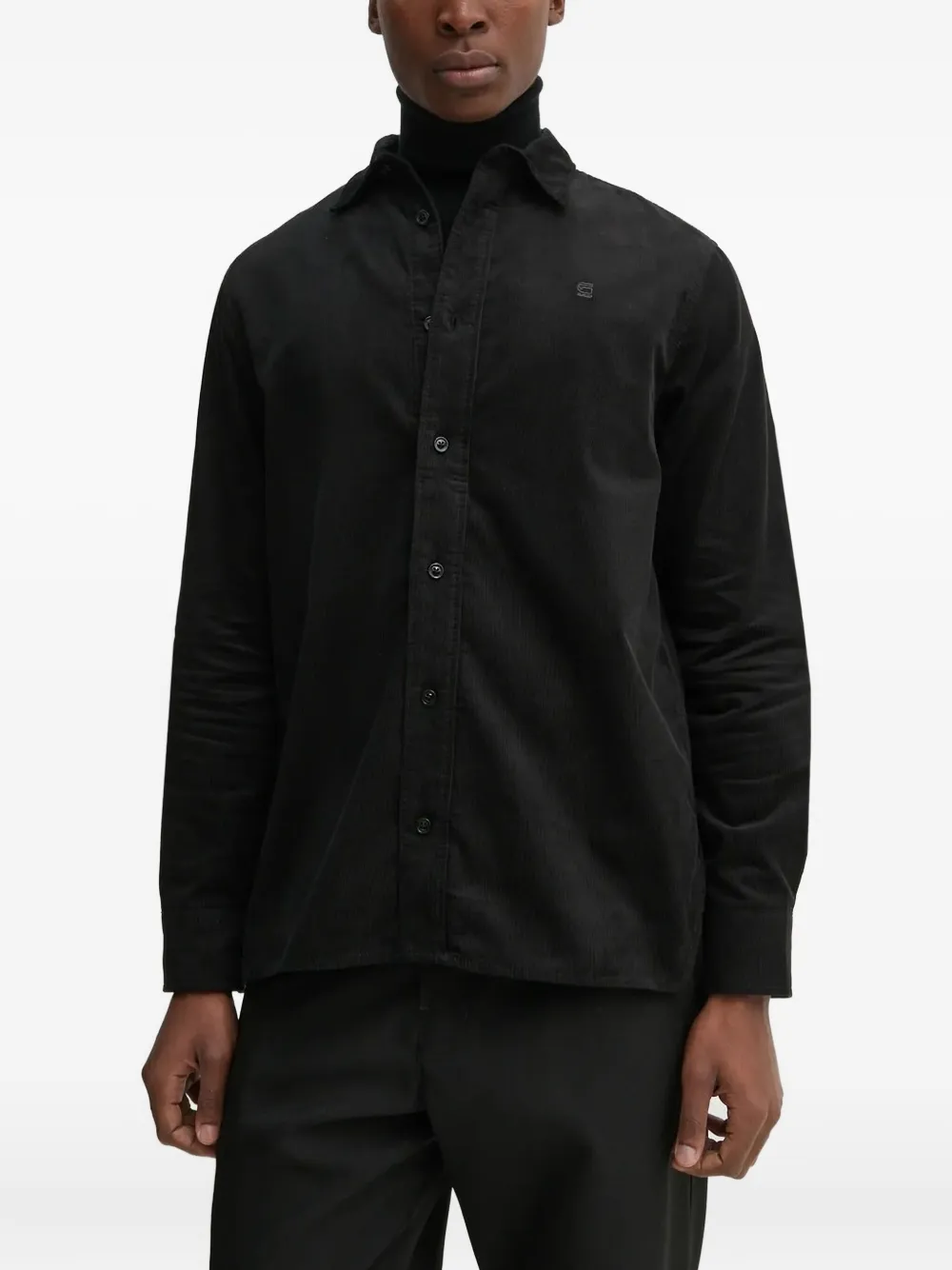G-Star RAW Ribfluwelen overhemd Zwart