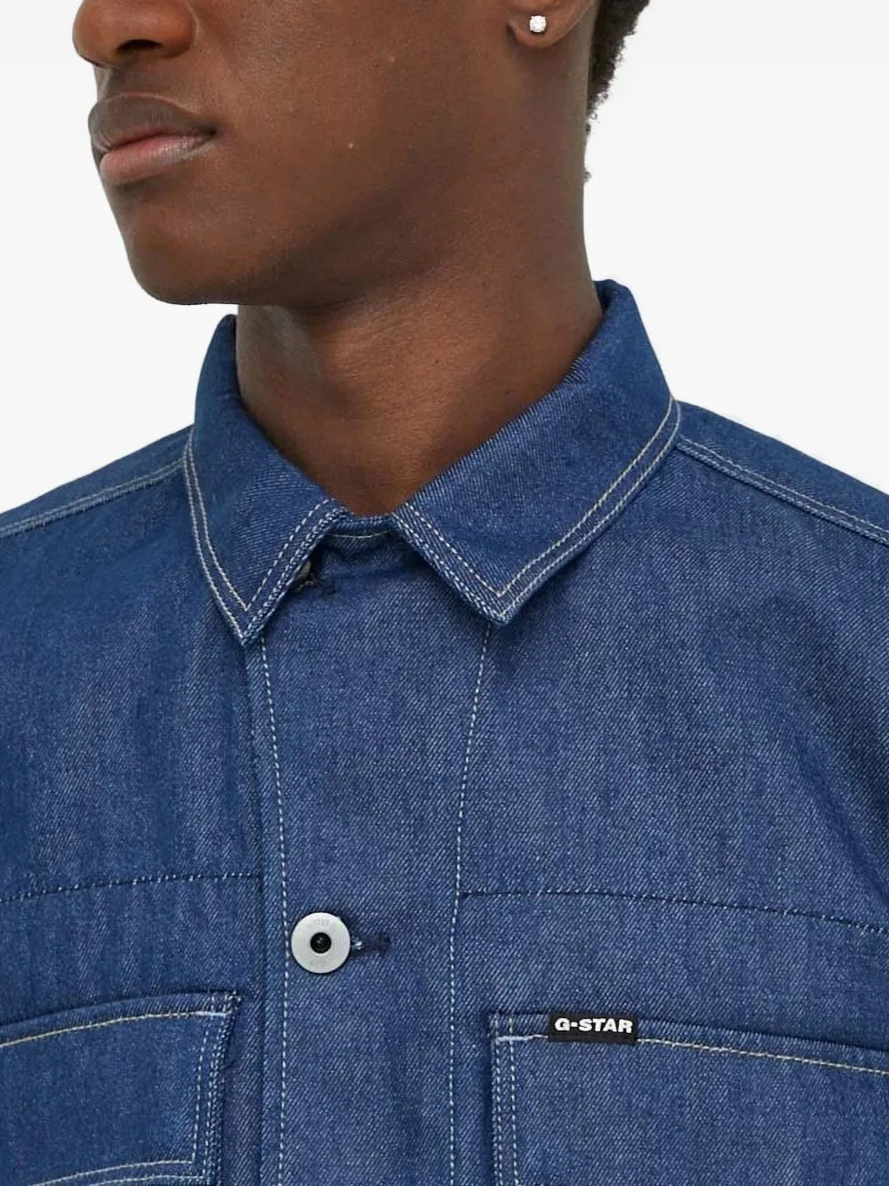 G-Star RAW Denim jack Blauw