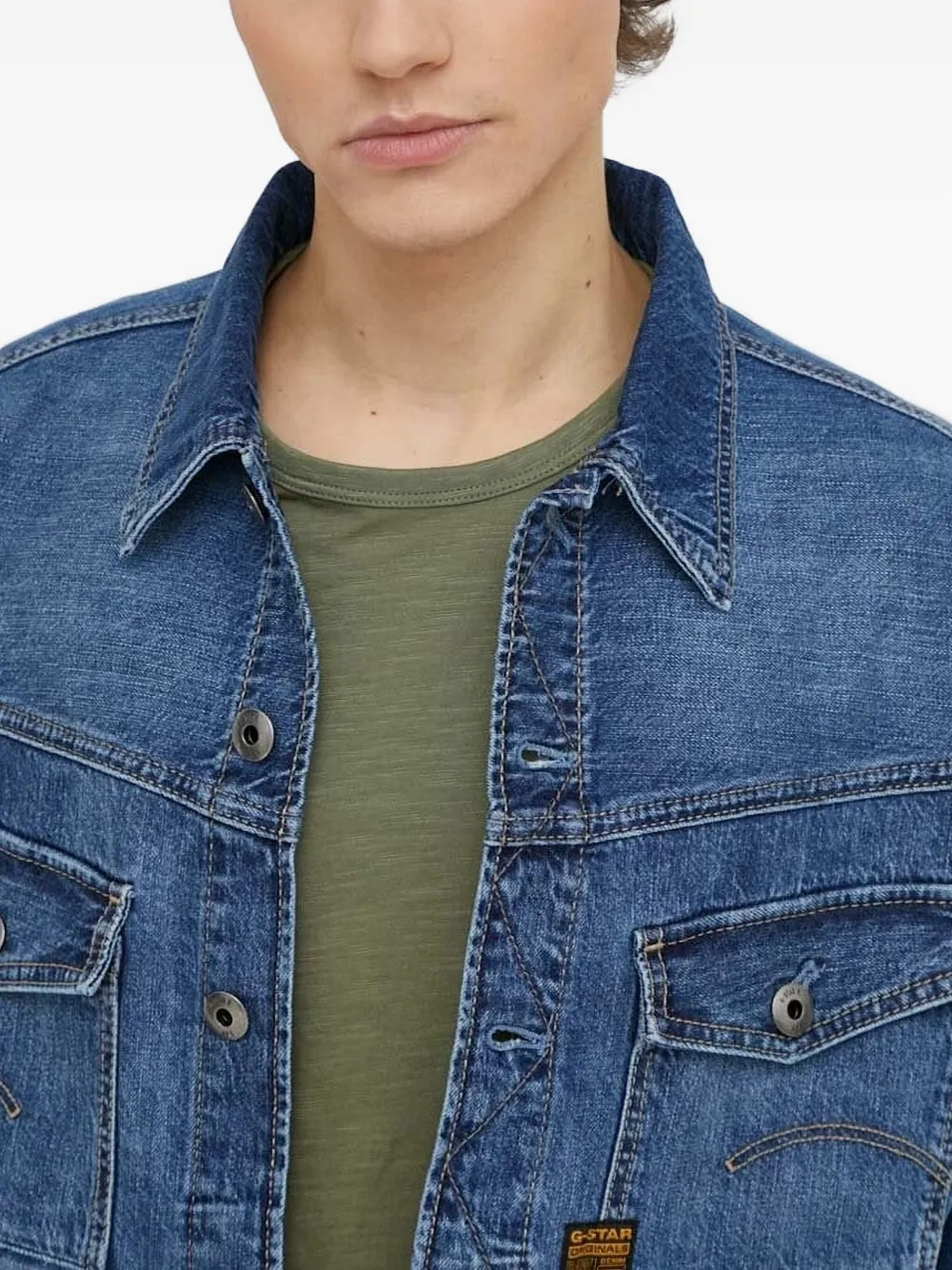 G-Star RAW Denim jack Blauw