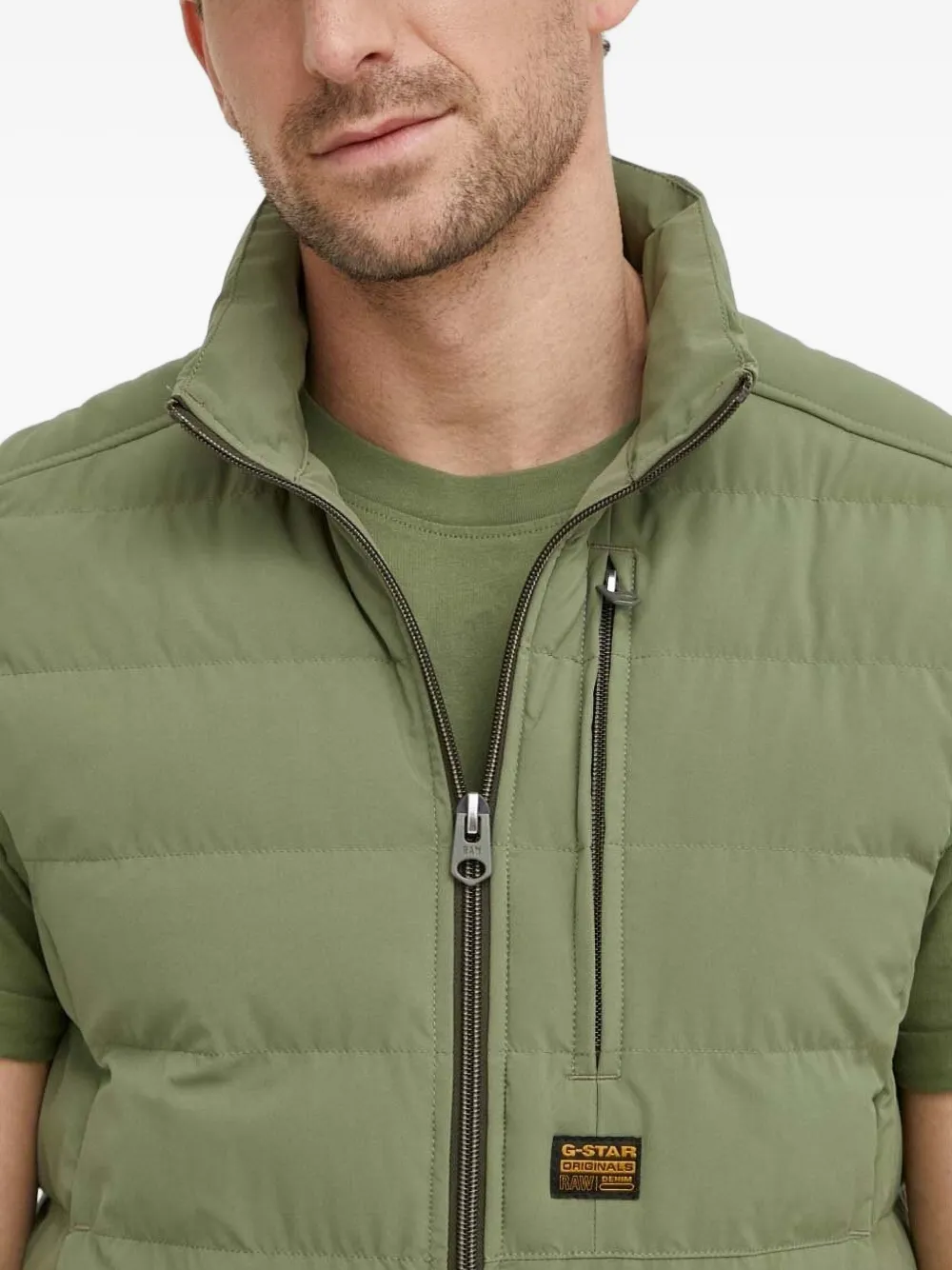 G-Star RAW Bodywarmer met rits Groen
