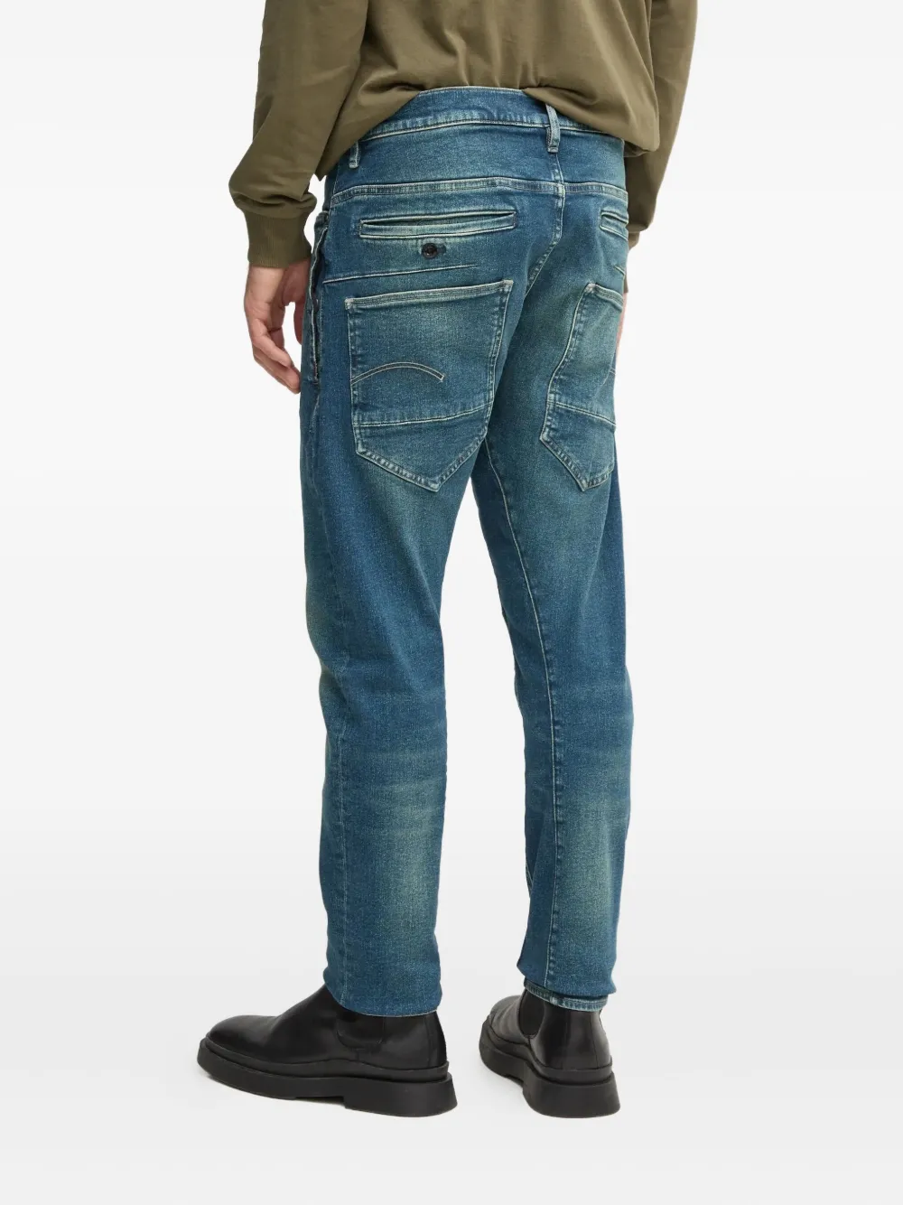 G-Star RAW Straight jeans met meerdere zakken Blauw