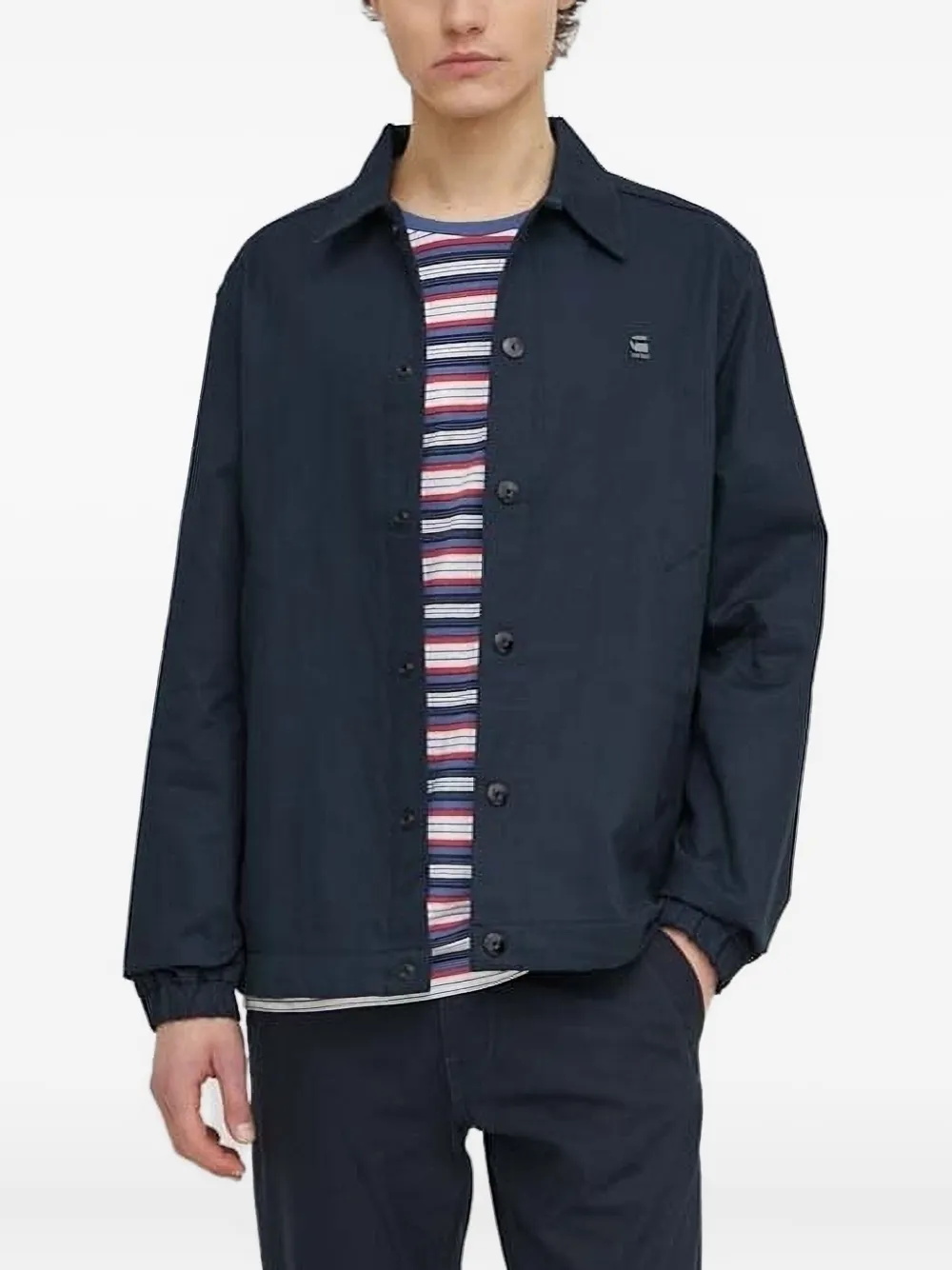 G-Star RAW Shirtjack met knoopsluiting Blauw