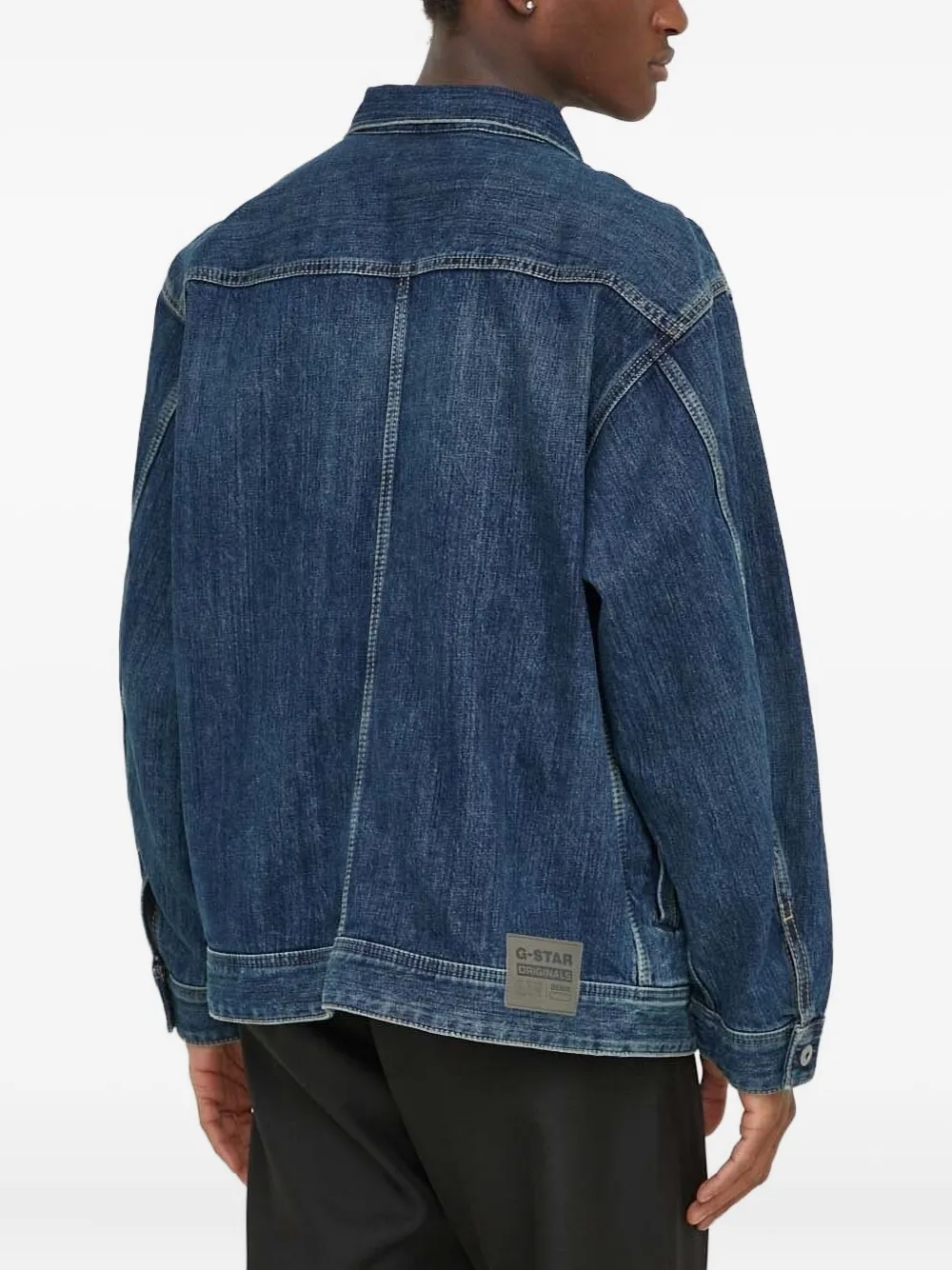 G-Star RAW Denim jack met zakdetail Blauw