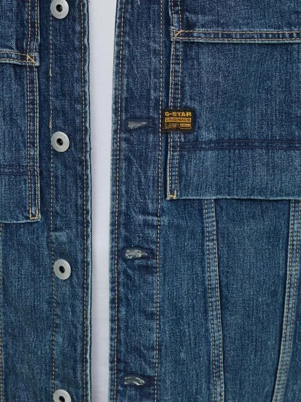 G-Star RAW ポケットディテール デニムジャケット | ブルー