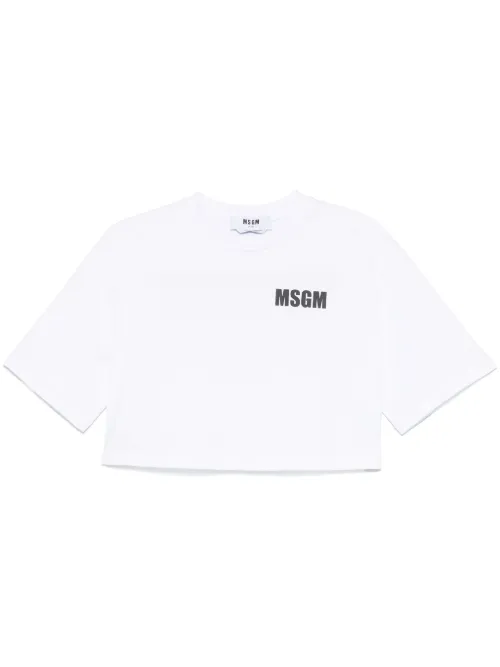T-shirt à logo imprimé - MSGM - Modalova