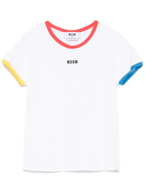MSGM logo-embroidered T-shirt