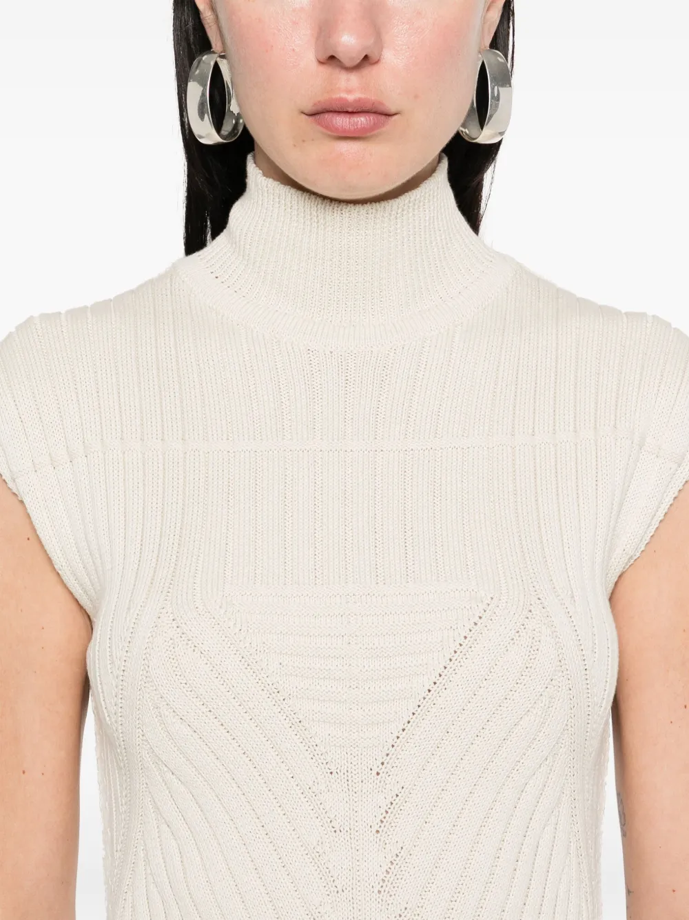 Rick Owens Hemd met hoge hals Beige