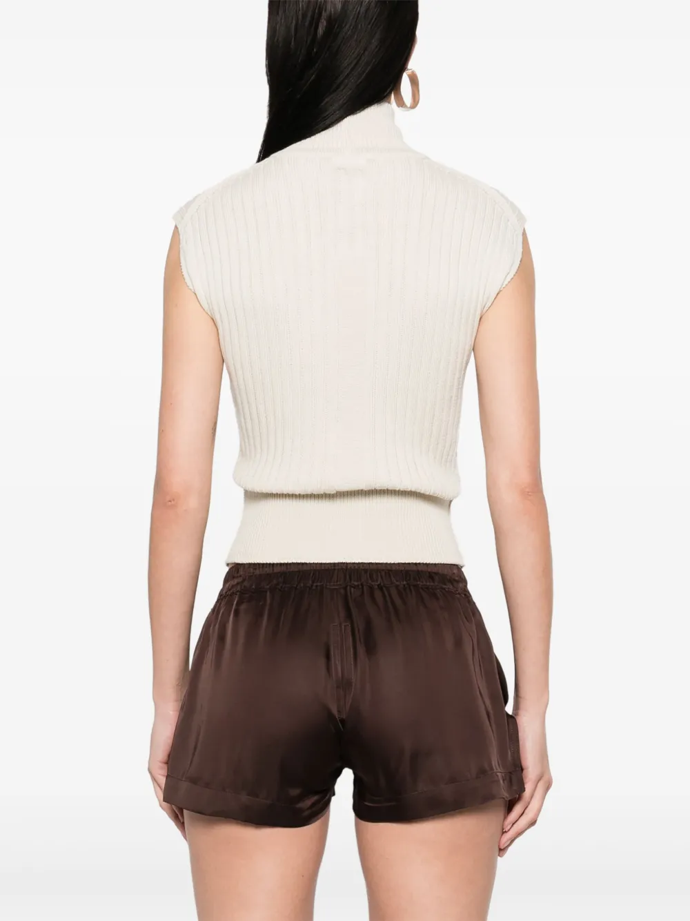 Rick Owens Hemd met hoge hals Beige